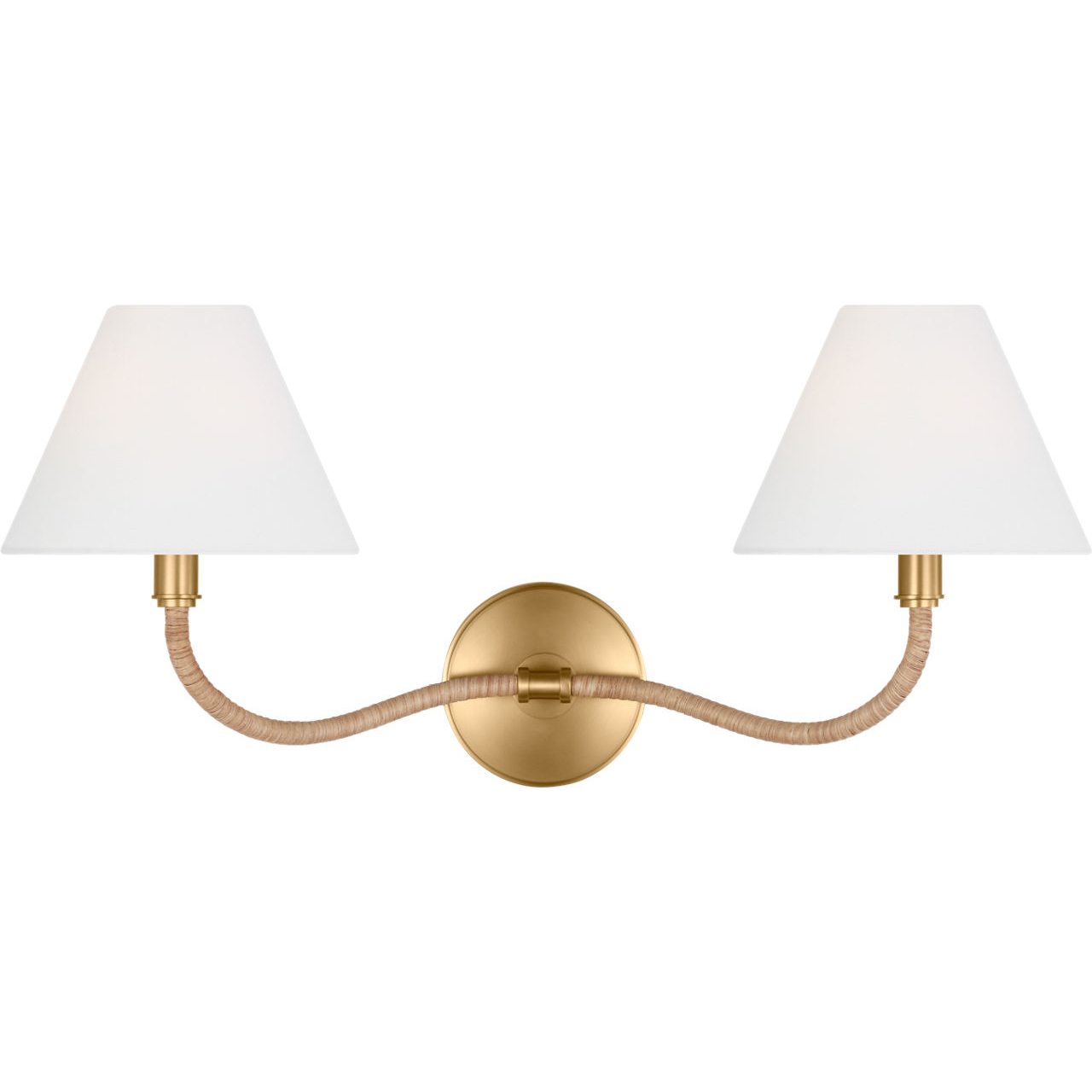 C&M by Chapman & Myers Laguna 2 Light 21.63 inch Burnished Brass Sconce Wall Light