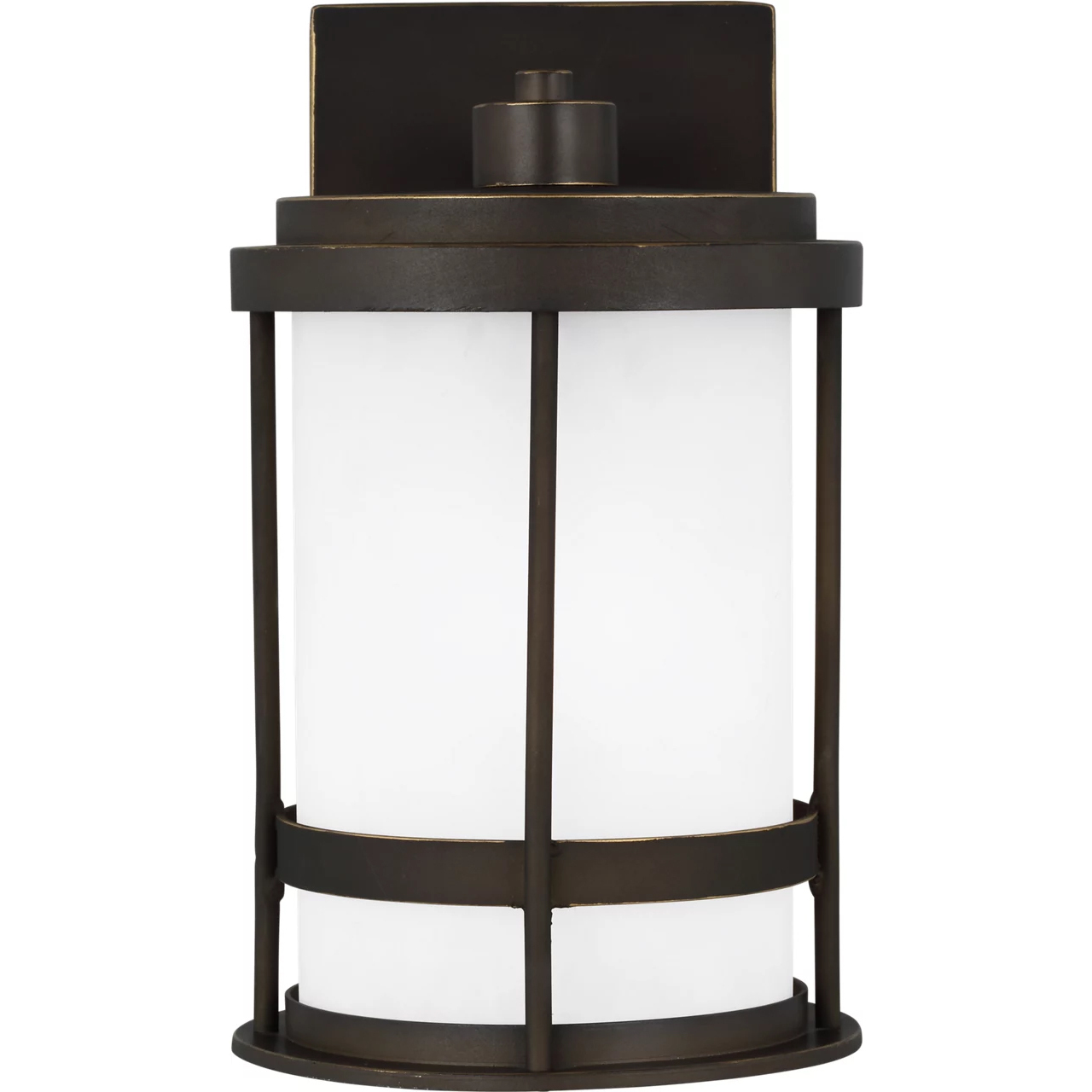 Wilburn 1 Light 10.25 inch Antique Bronze Outdoor Wall Lantern, Small