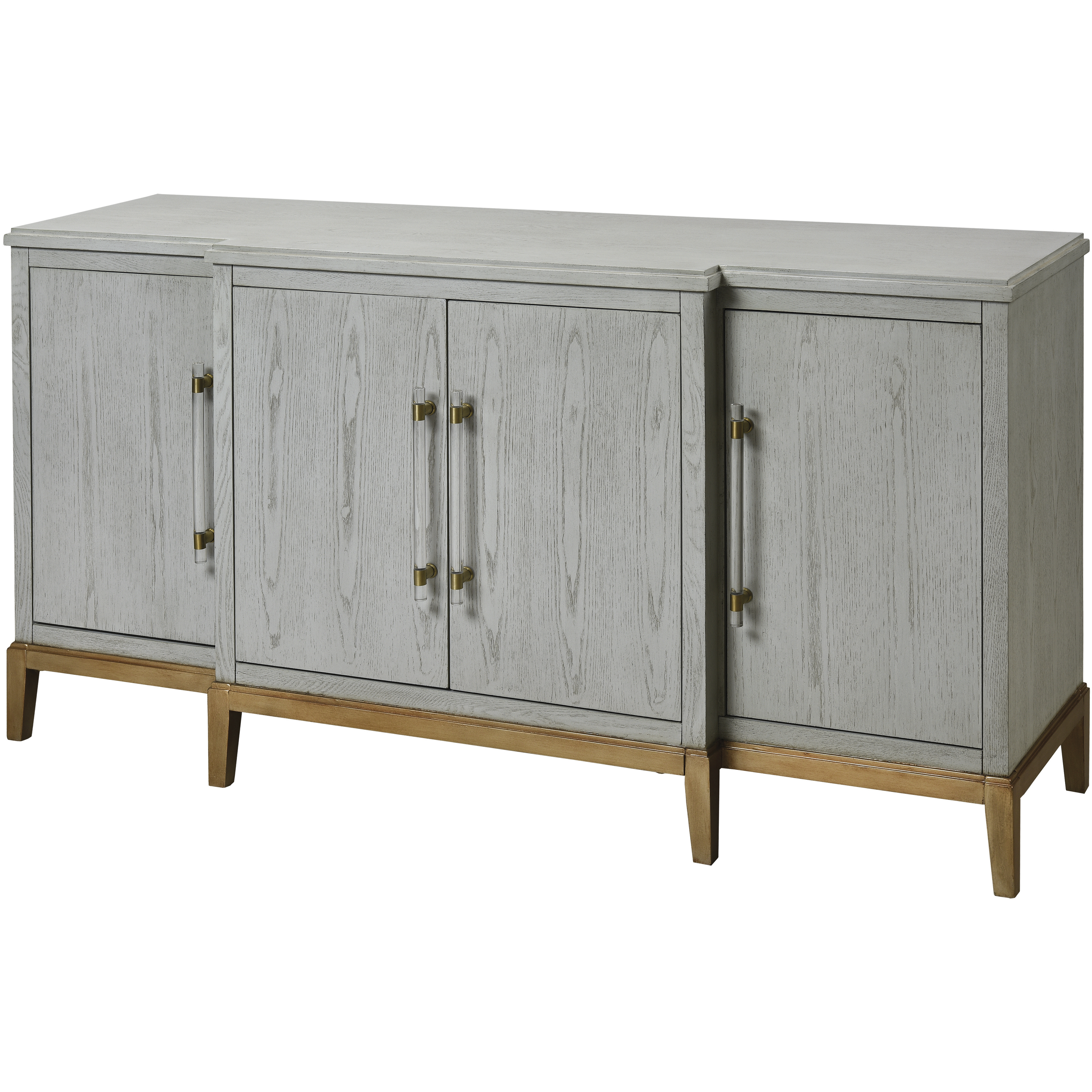 Geneva 68 inch Gray with Gold Media Console