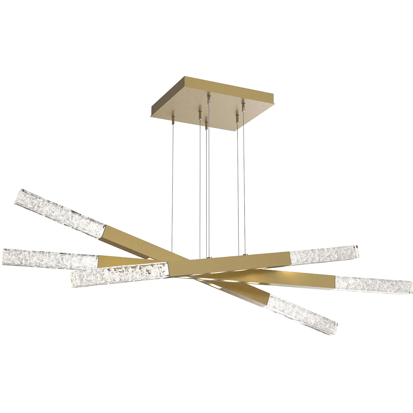 Axis LED 61.3 inch Gilded Brass Linear Chandelier Ceiling Light, Moda