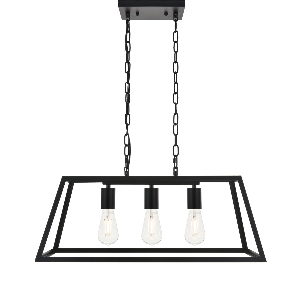 Resolute 3 Light 25 inch Black Pendant Ceiling Light