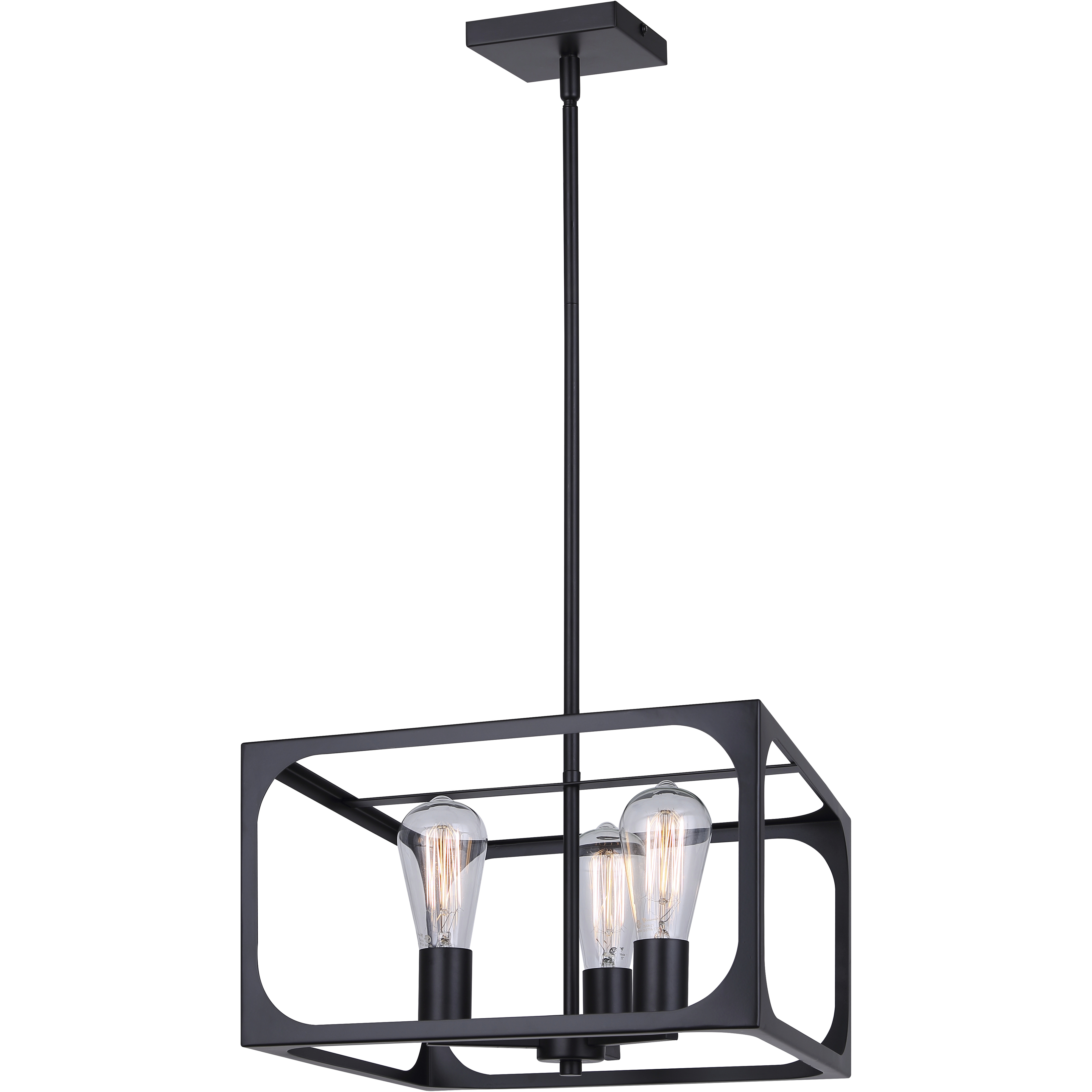 Zelie 3 Light 13.75 inch Black Chandelier Ceiling Light