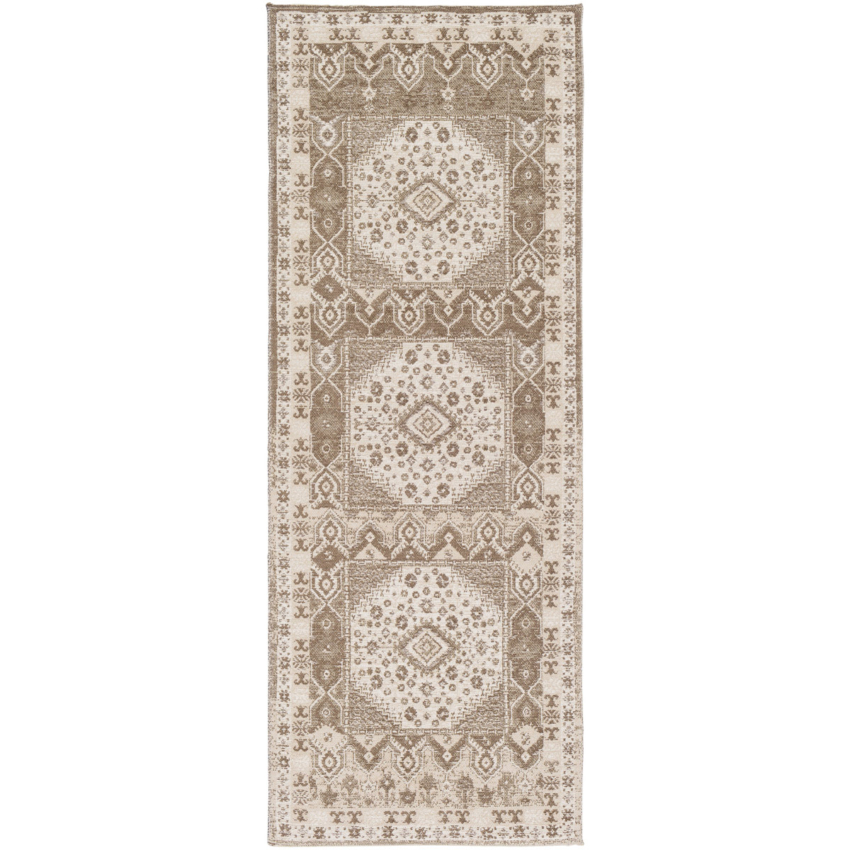 Unus 35 X 25 inch Dark Brown/Taupe/White/Cream Rugs, Rectangle
