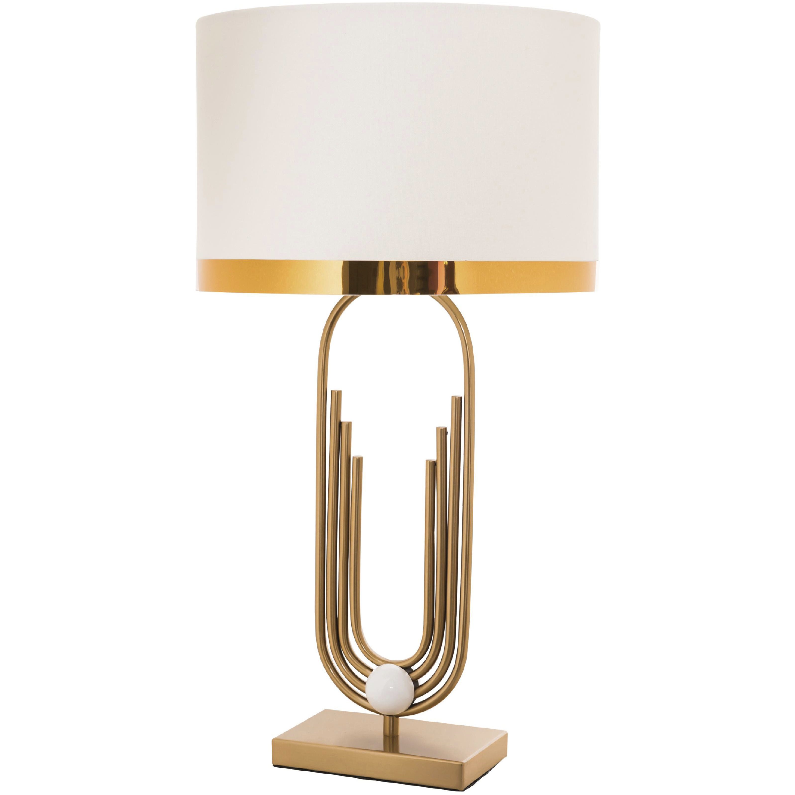 Canada 27 inch 60.00 watt Gold and White Table Lamp Portable Light