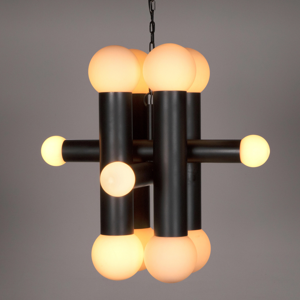 Amadeus 12 Light 36 inch Matte Black Chandelier Ceiling Light