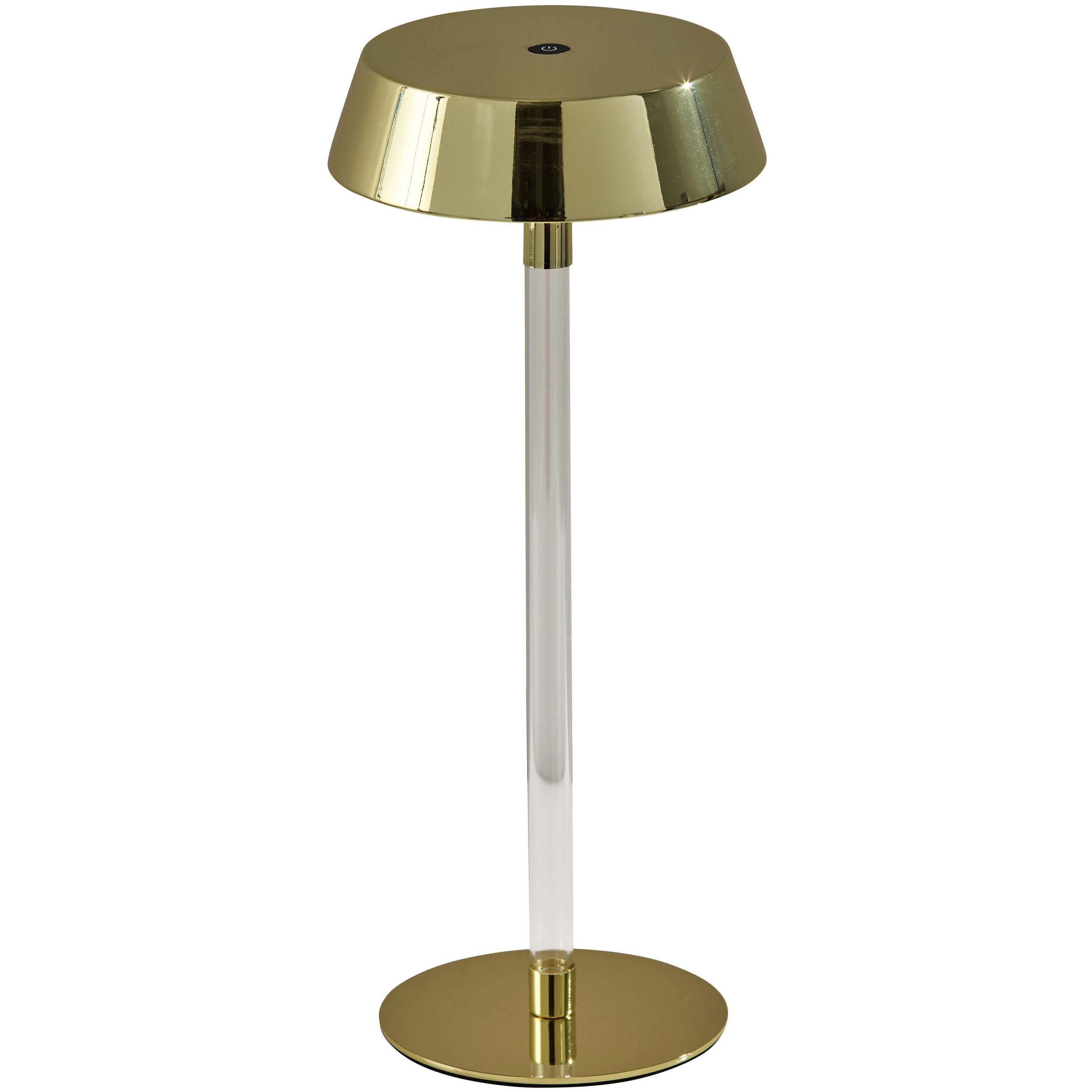 Orla 14.5 inch 1.50 watt Shiny Gold and Clear Acrylic Cordless Table Lamp Portable Light