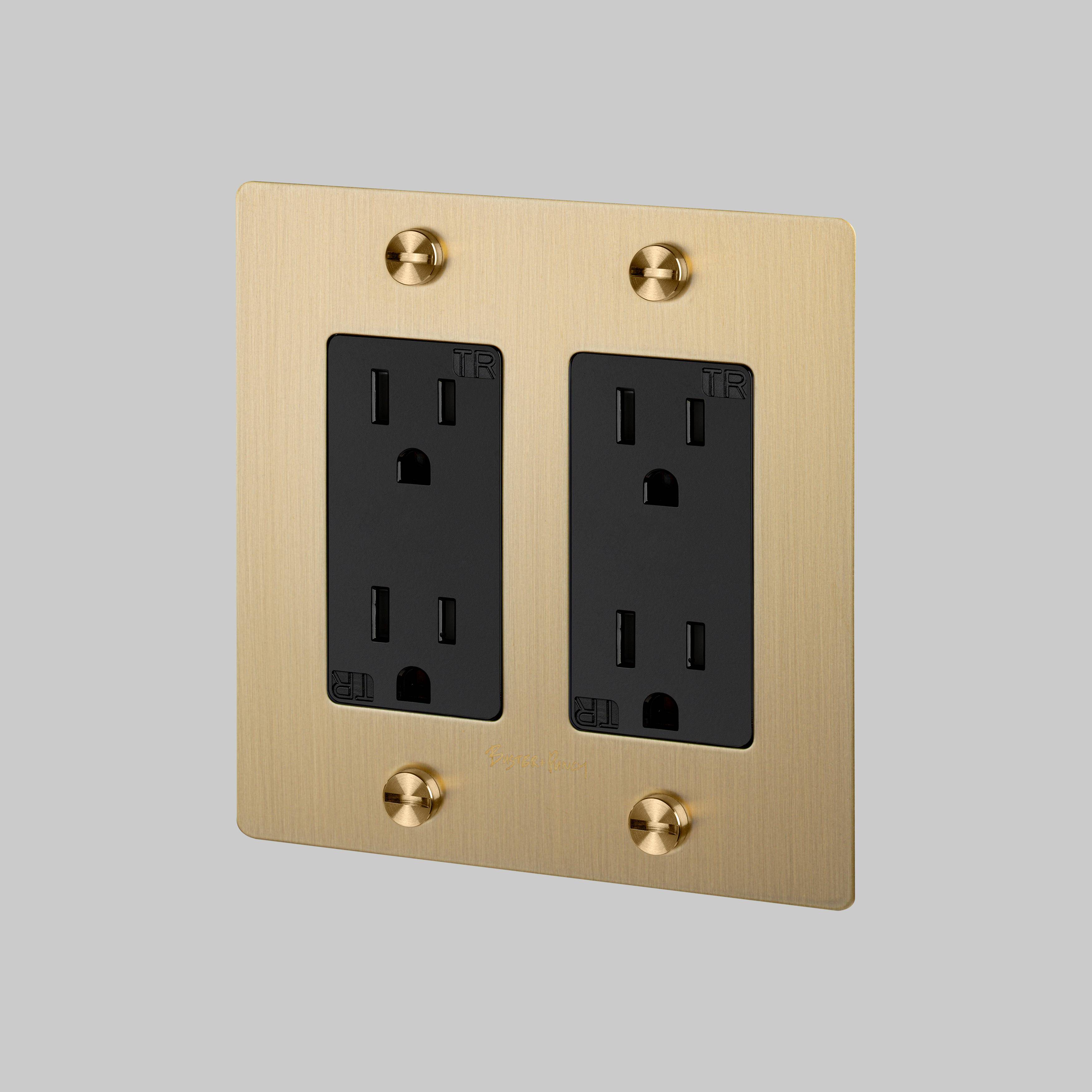 2G Duplex 125 Brass Outlet