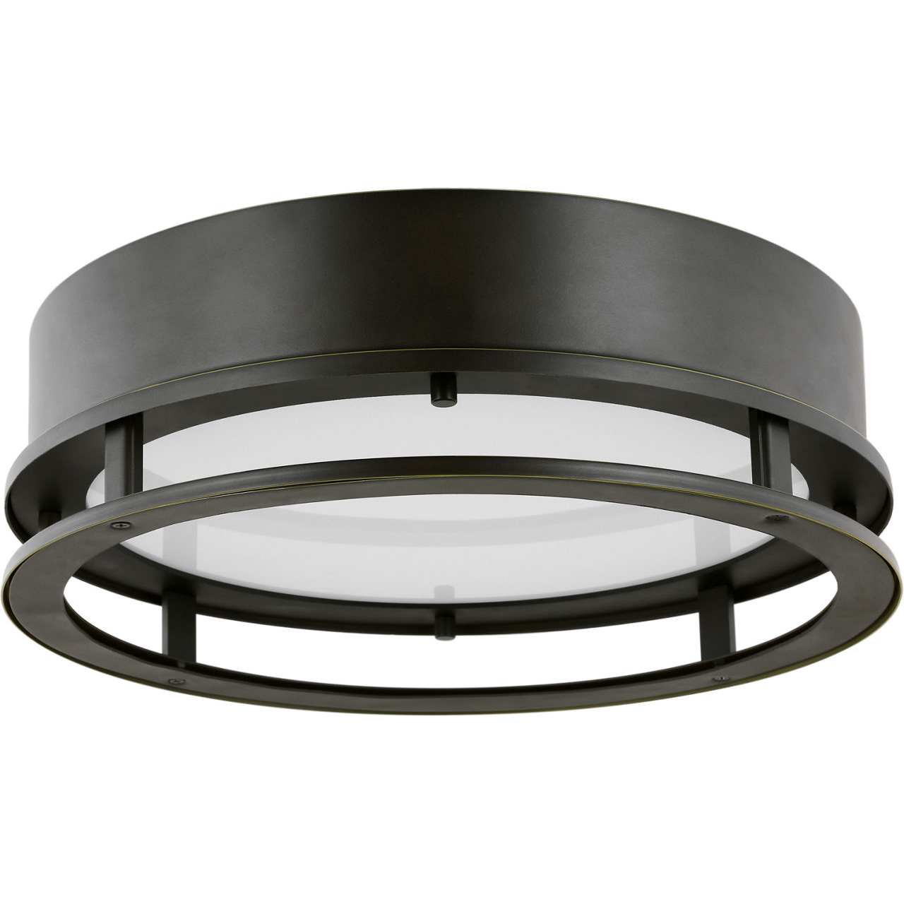 Union LED 15 inch Antique Bronze Outdoor Flush Mount