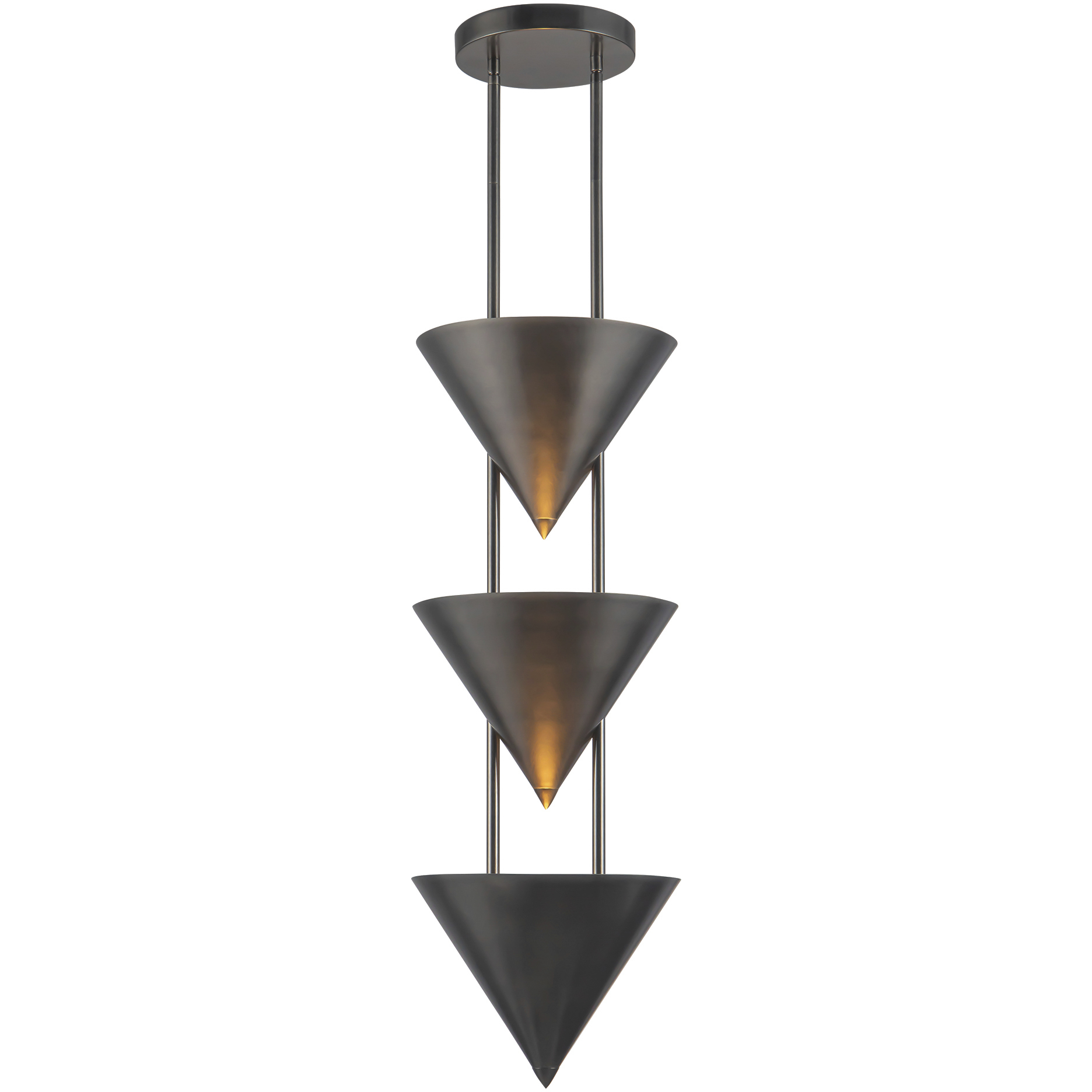 Versus 3 Light 10 inch Aged Steel Pendant Ceiling Light