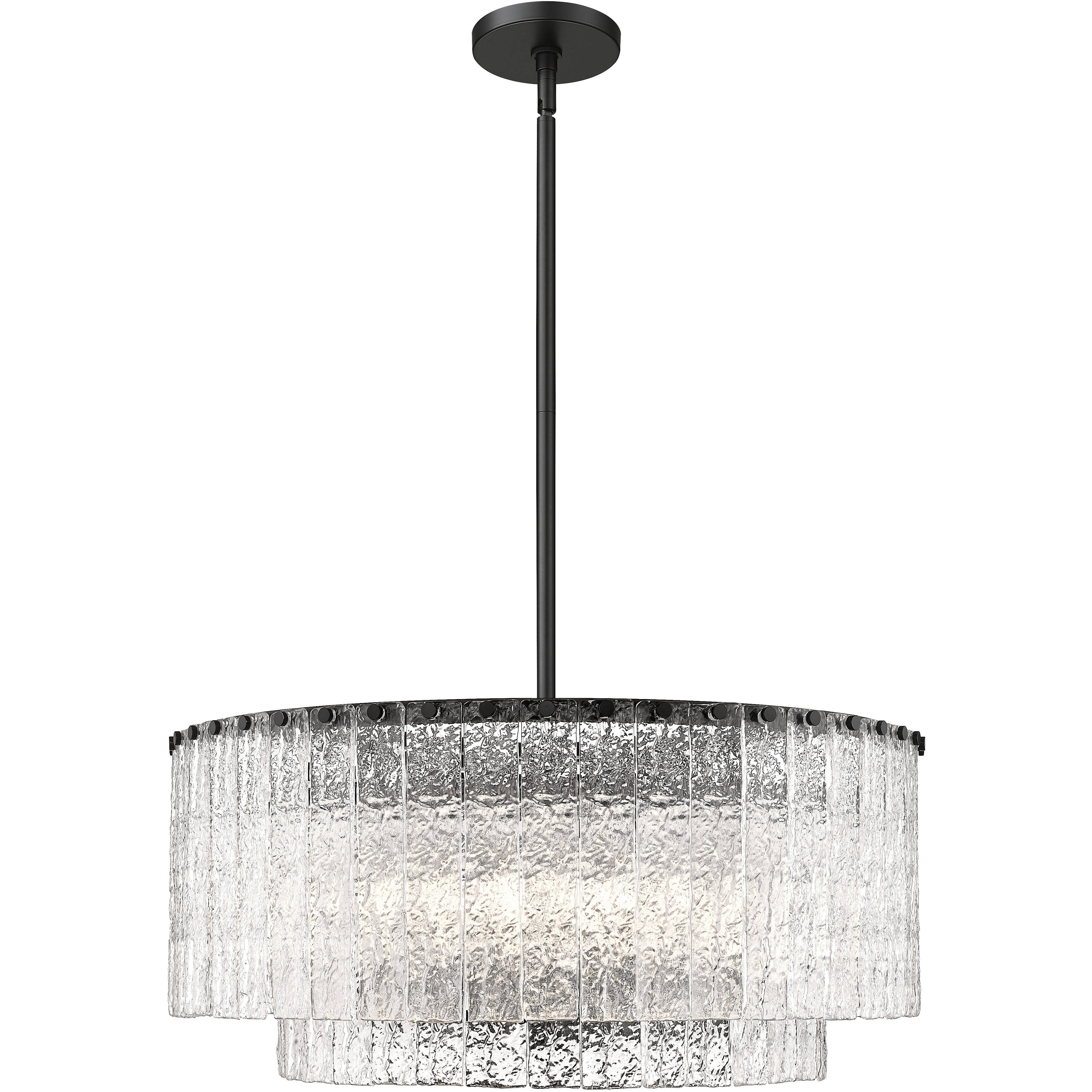 Glacier 10 Light 27.5 inch Matte Black Pendant Ceiling Light