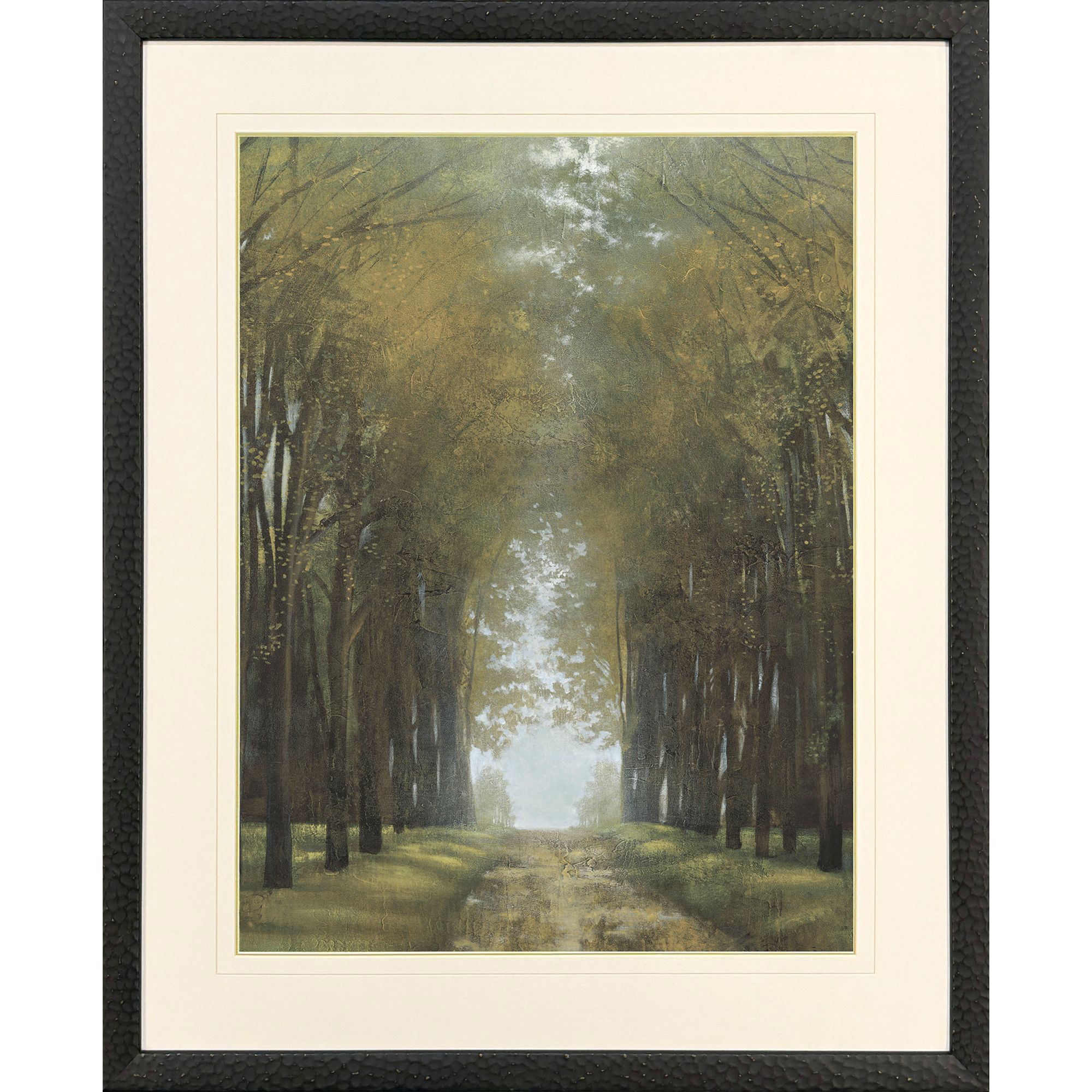 Quiet Haven Green and Black and Yellow Framed Art