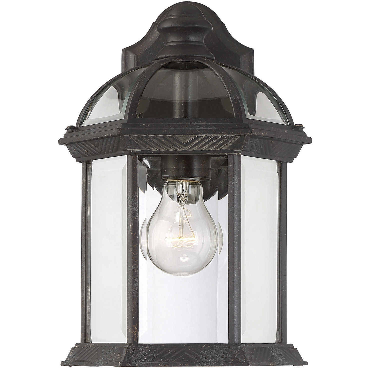 Kensington Outdoor Wall Lantern in Rustic Bronze