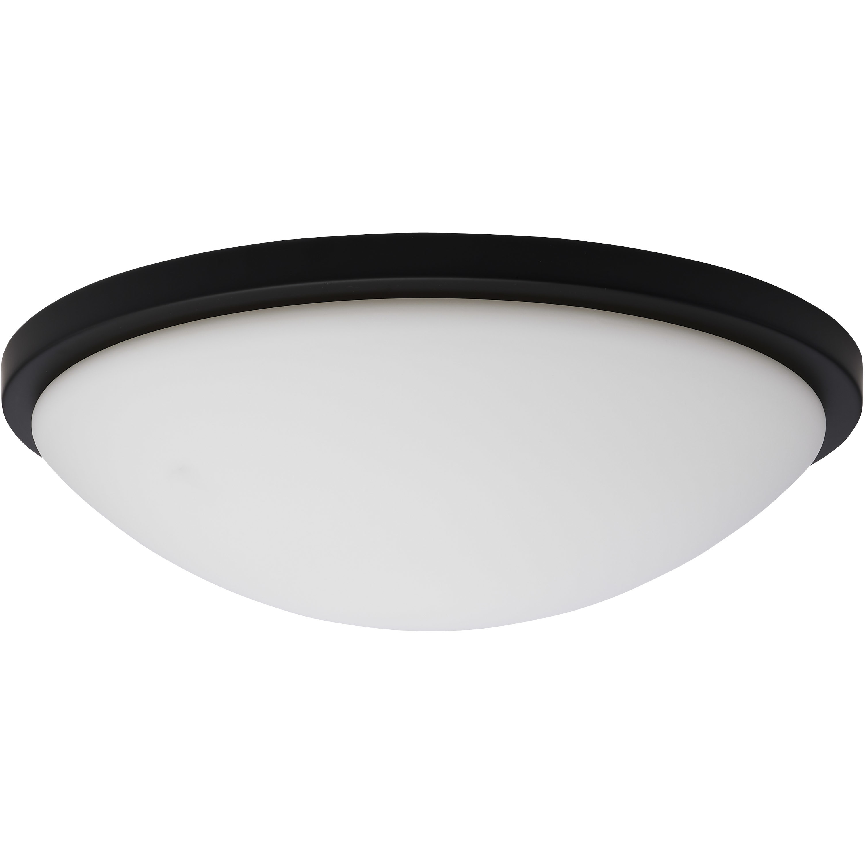 Button LED 17 inch Matte Black LED Flush Mount Ceiling Light