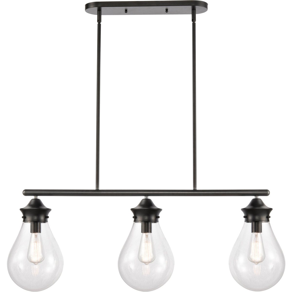 Genesis LED 39 inch Matte Black Island Light Ceiling Light
