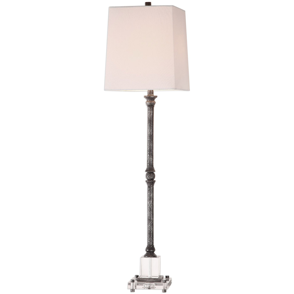 Teala 36 inch 100 watt Aged Black with Silver Highlights and Crystal Buffet Lamp Portable Light