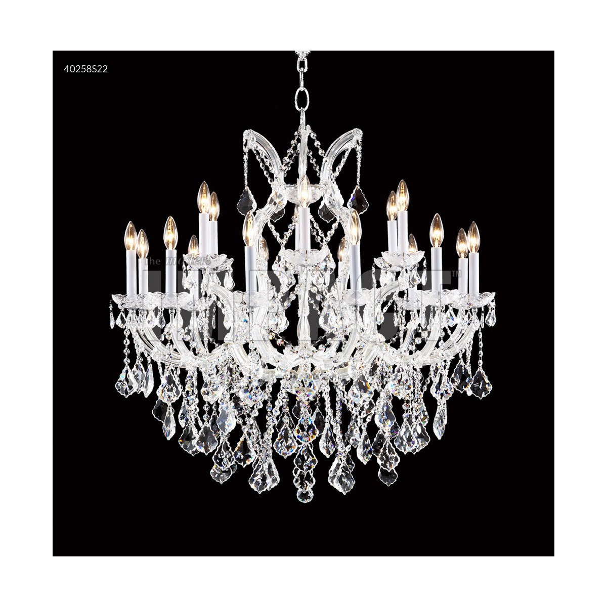 Maria Theresa 19 Light 37 inch Silver Crystal Chandelier Ceiling Light