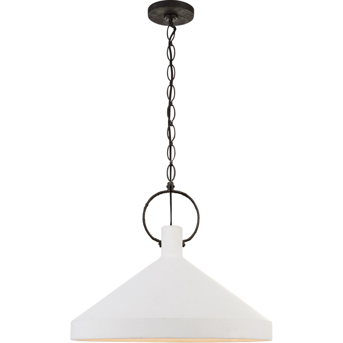 Suzanne Kasler Limoges 1 Light 24 inch Natural Rust Pendant Ceiling Light in Plaster White, Grande