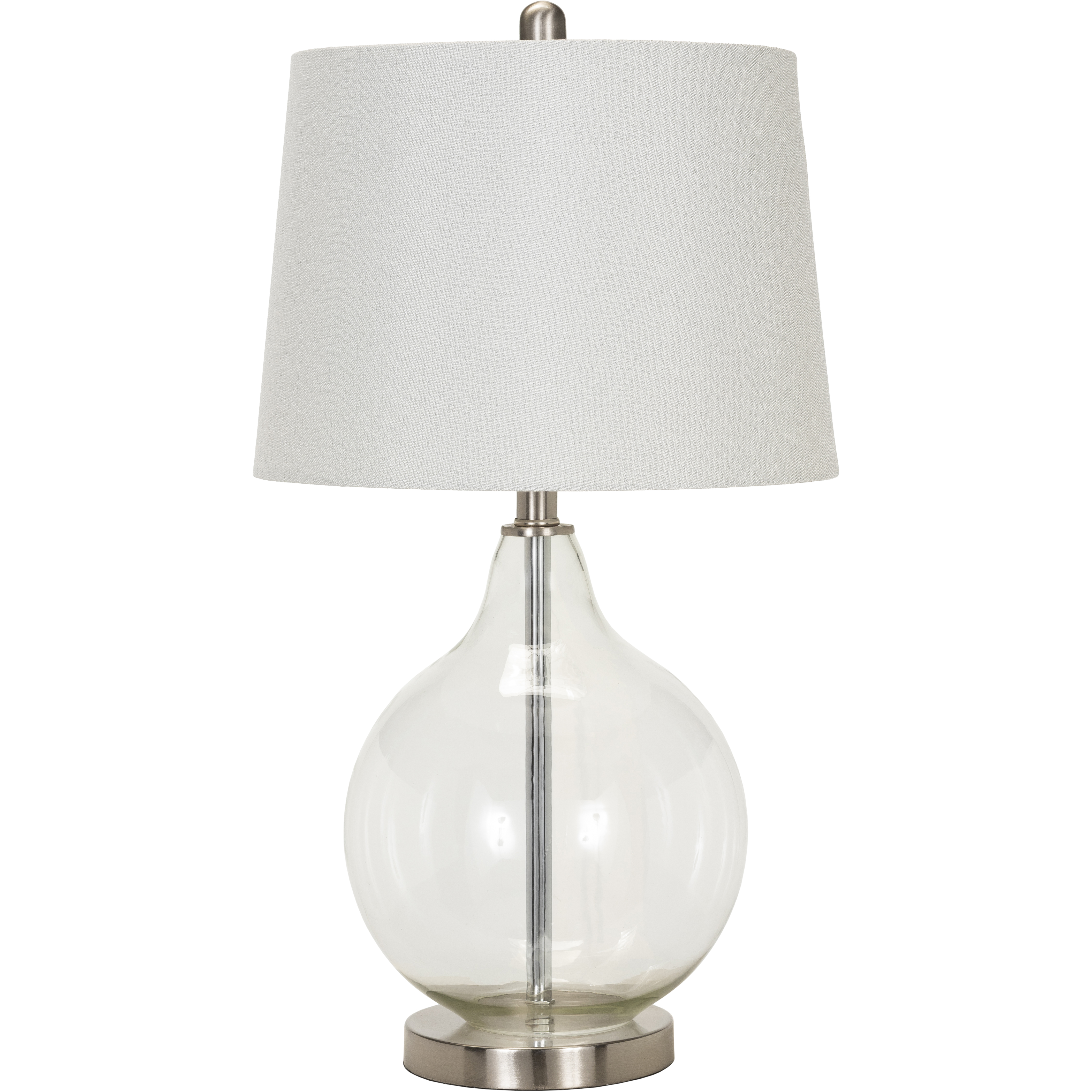 Kemmer 25 inch 100 watt Nickel Table Lamp Portable Light
