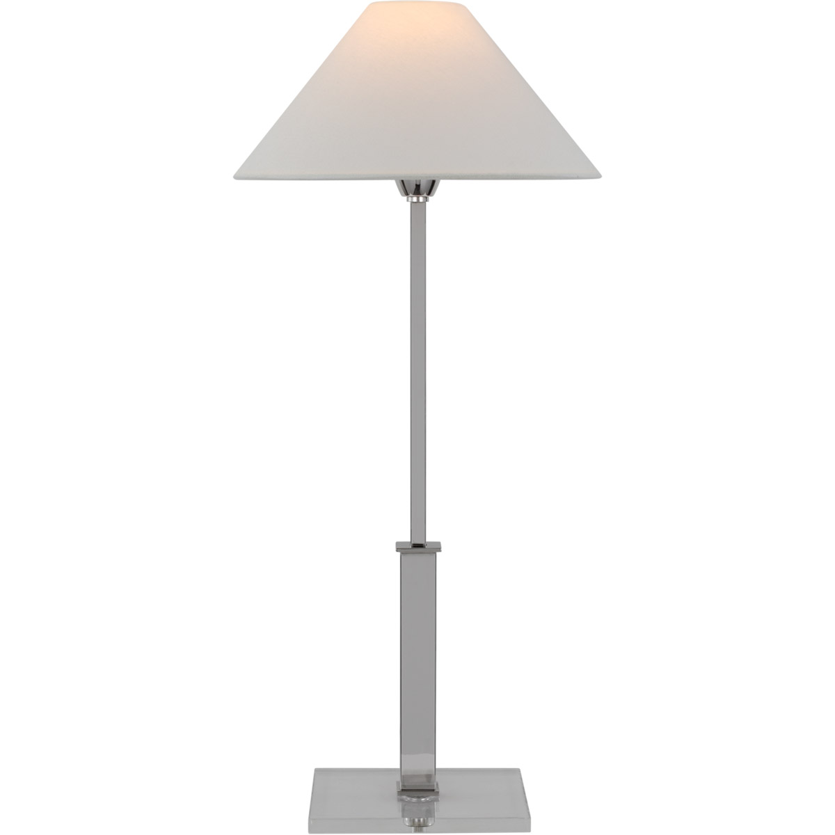 J. Randall Powers Asher 25.25 inch 6.5 watt Polished Nickel and Crystal Table Lamp Portable Light