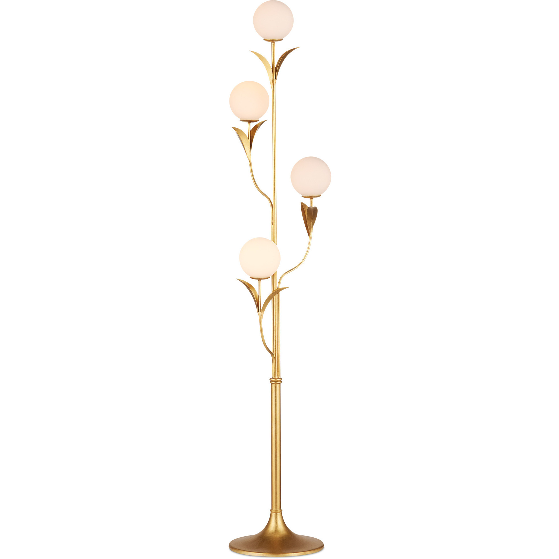 Rossville 67.75 inch 7 watt Contemporary Gold Leaf Floor Lamp Portable Light