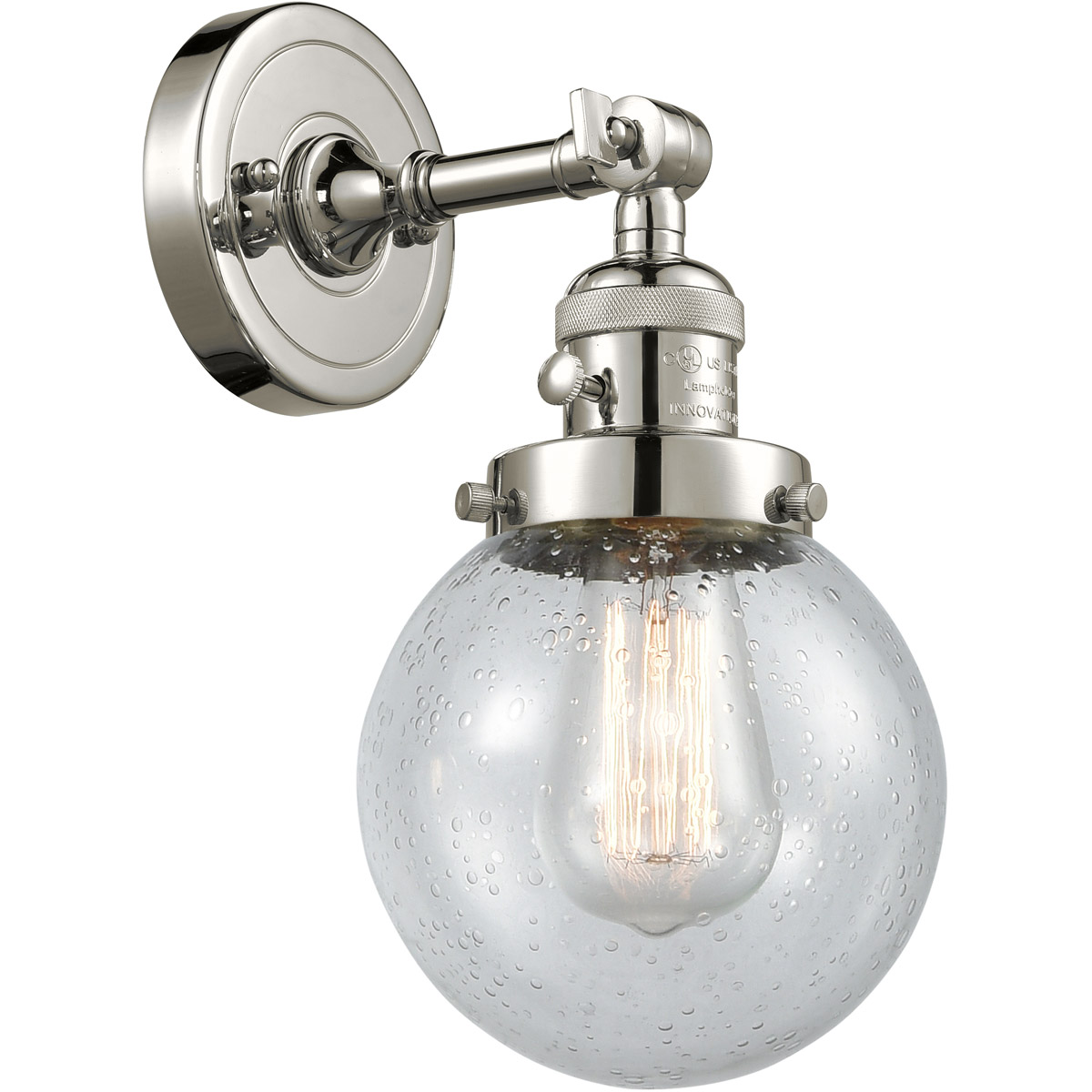 Franklin Restoration Beacon LED 6 inch Polished Nickel Sconce Wall Light, Franklin Restoration