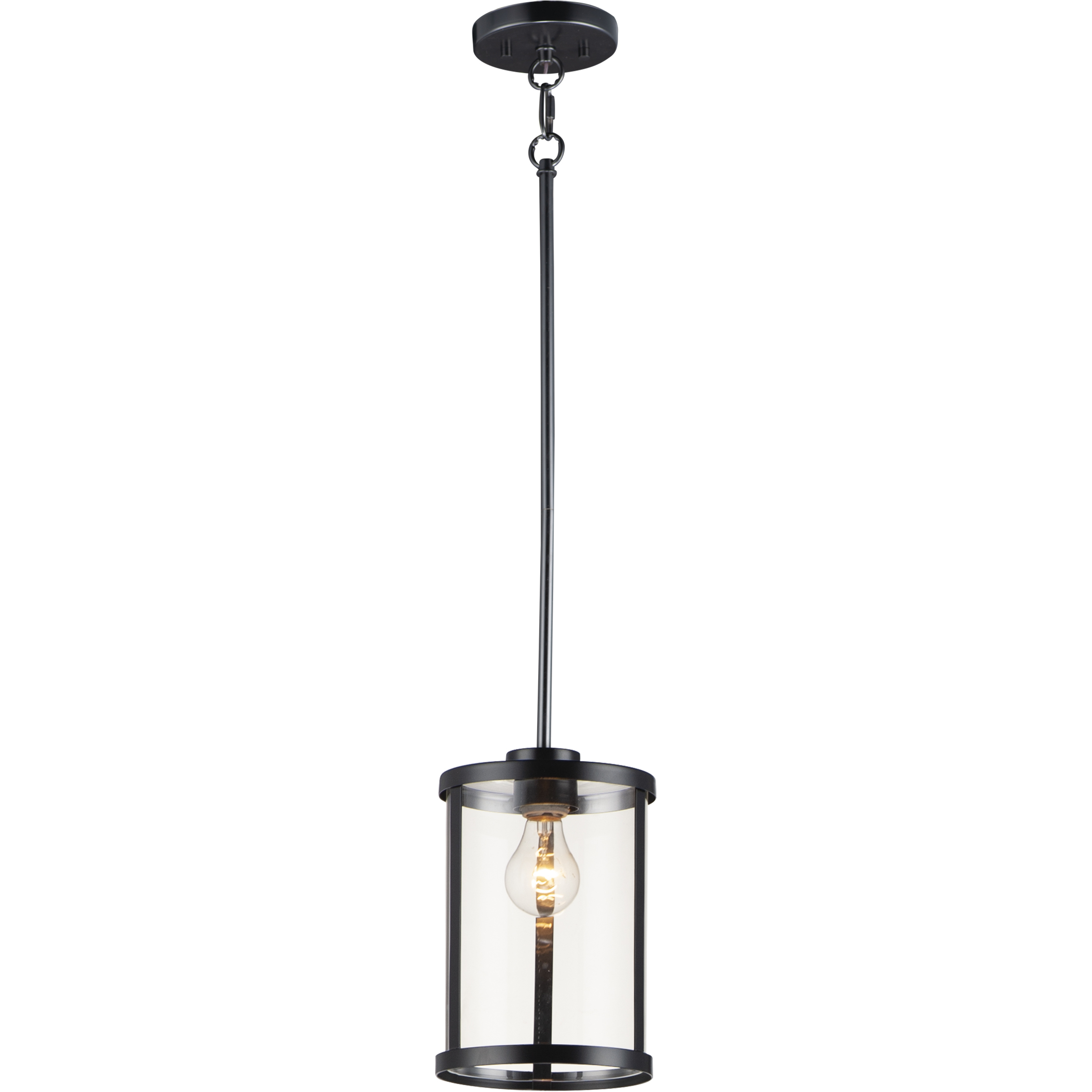Sentinel 1 Light 6.75 inch Black Single Pendant Ceiling Light