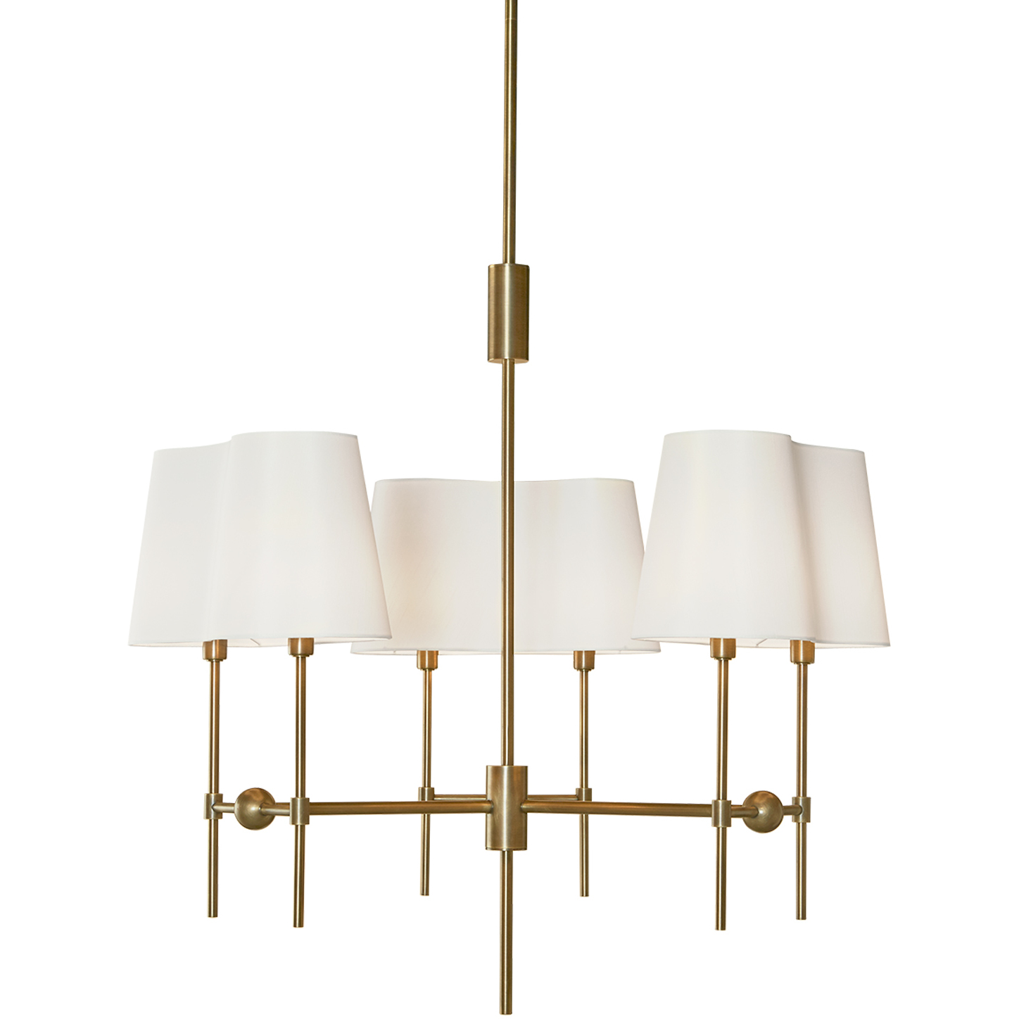 Seymour 6 Light 35.5 inch Antique Brass Chandelier Ceiling Light