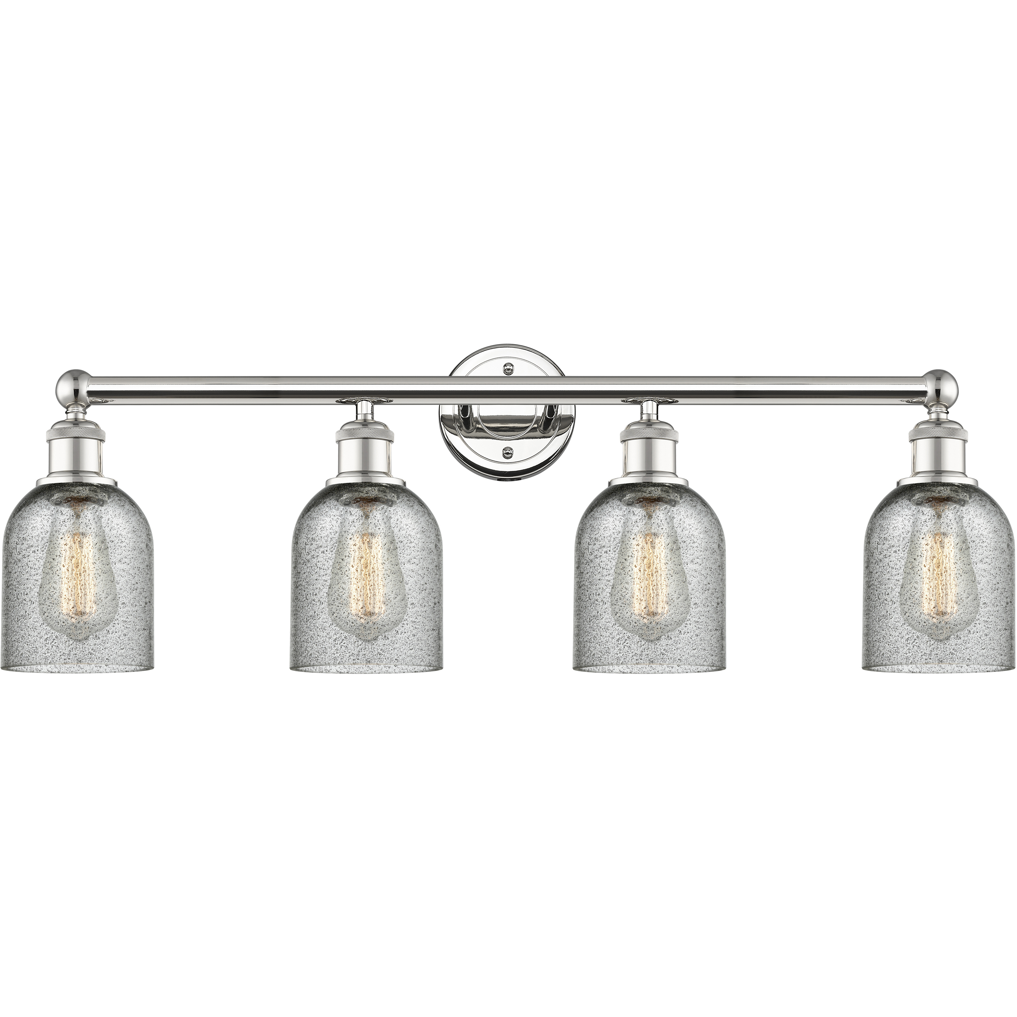 Caledonia 4 Light 32 inch Polished Nickel Bath Vanity Light Wall Light in Charcoal