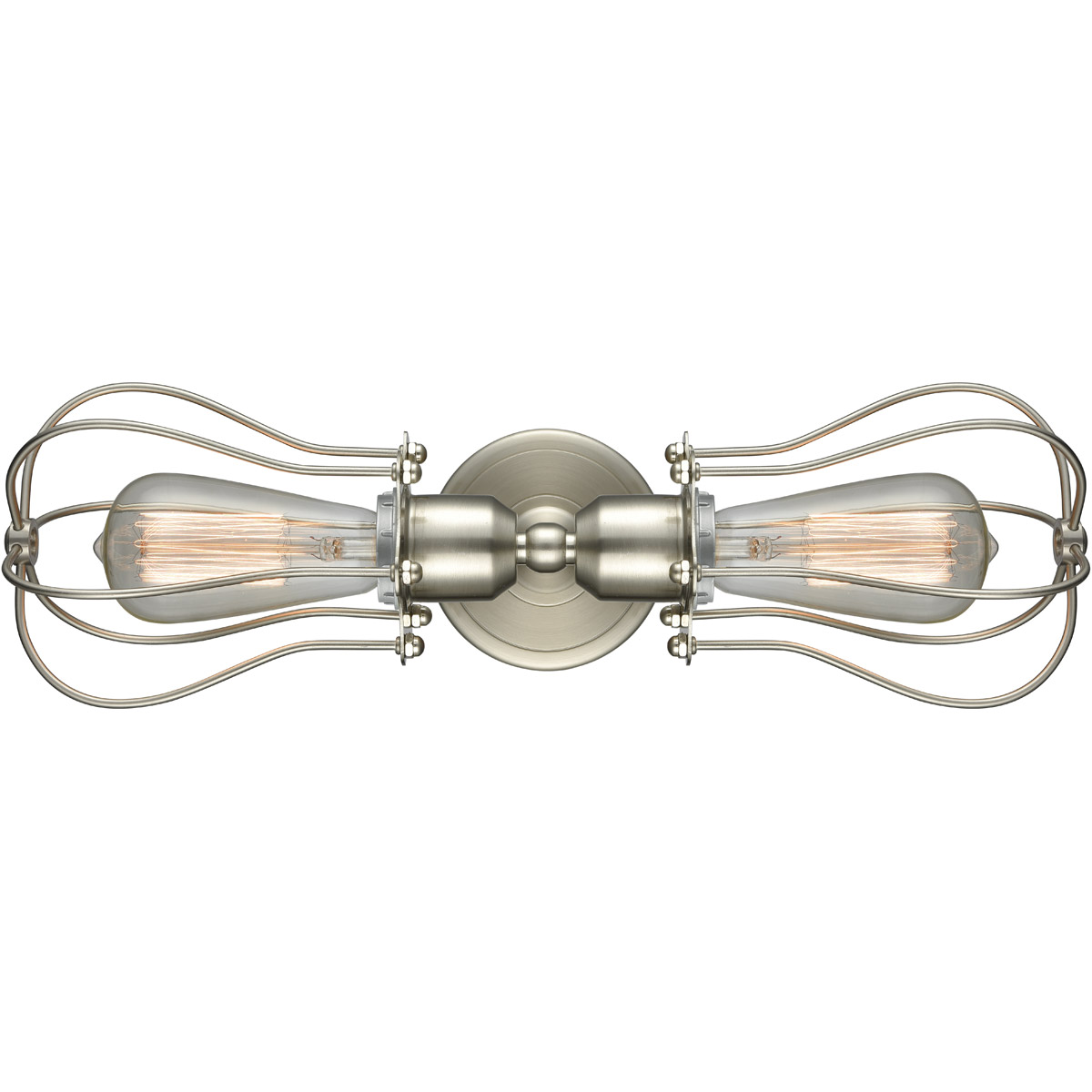Austere Muselet 2 Light 19 inch Brushed Satin Nickel Bath Vanity Light Wall Light in Incandescent, Austere