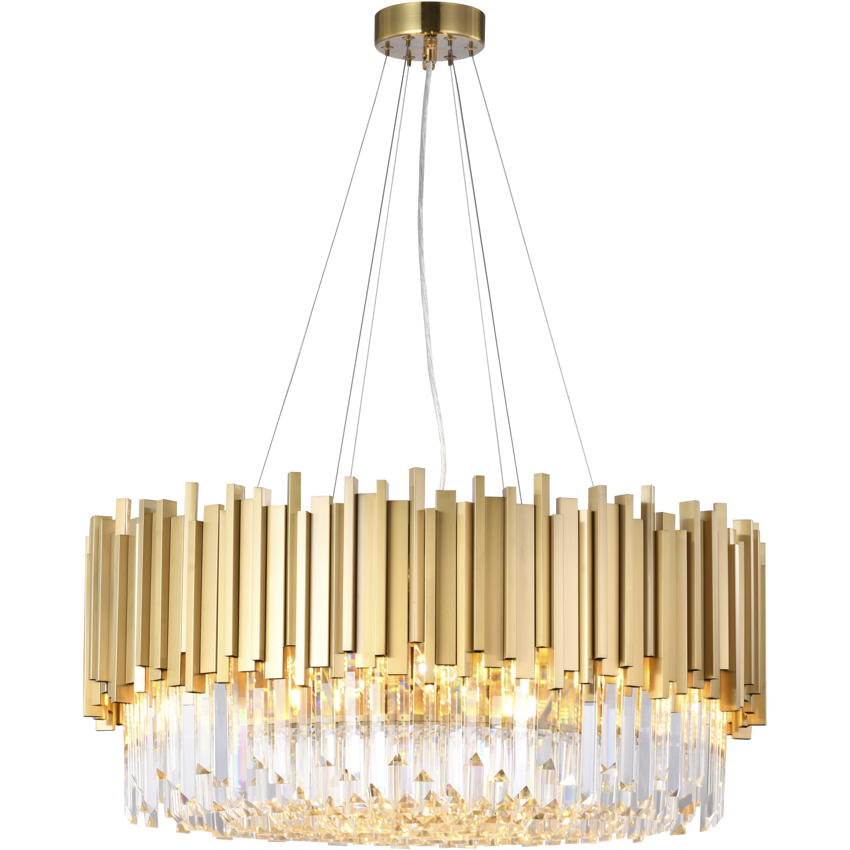 Canada 12 Light 28 inch Gold Chandelier Ceiling Light