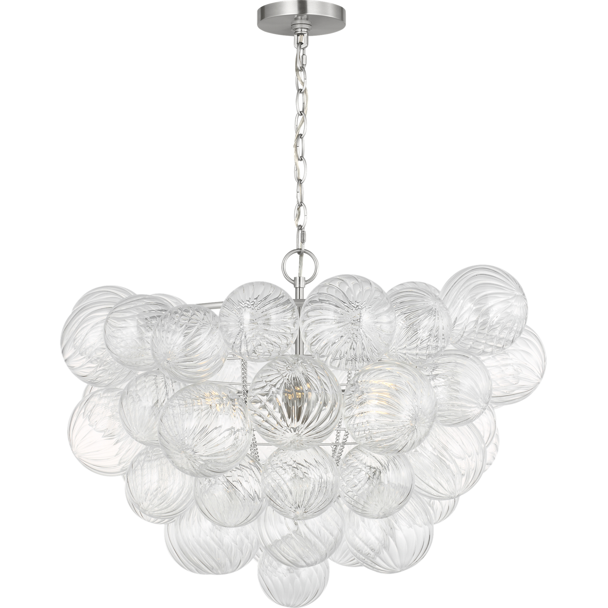 Zia 5 Light 27.55 inch Brushed Nickel Chandelier Ceiling Light