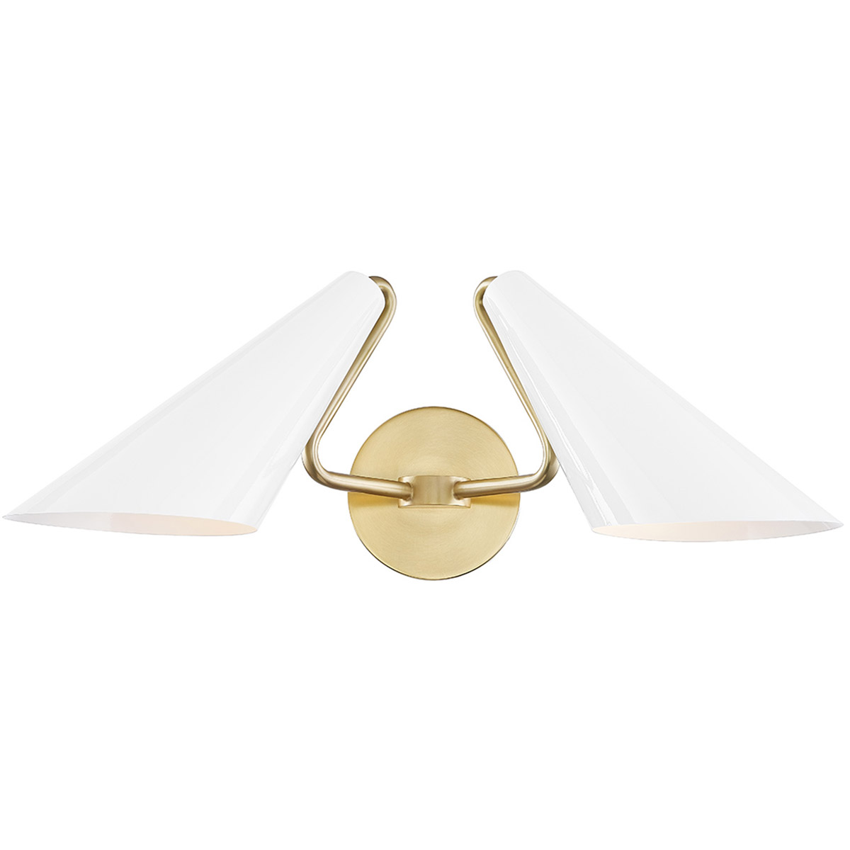 Talia 2 Light 21 inch Aged Brass/Dove Gray Wall Sconce Wall Light