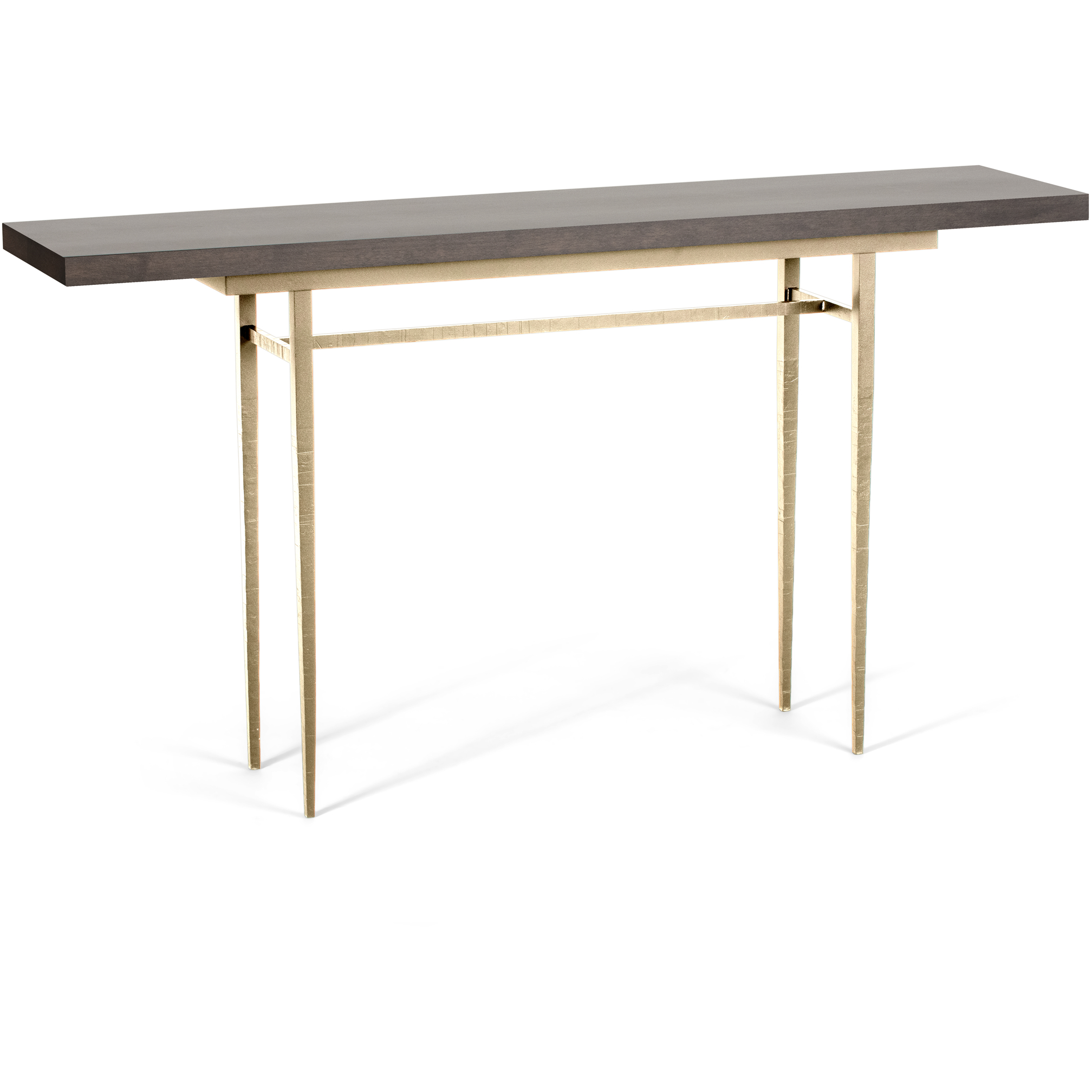 Wick 60 X 14 inch Modern Brass Console Table in Maple Espresso