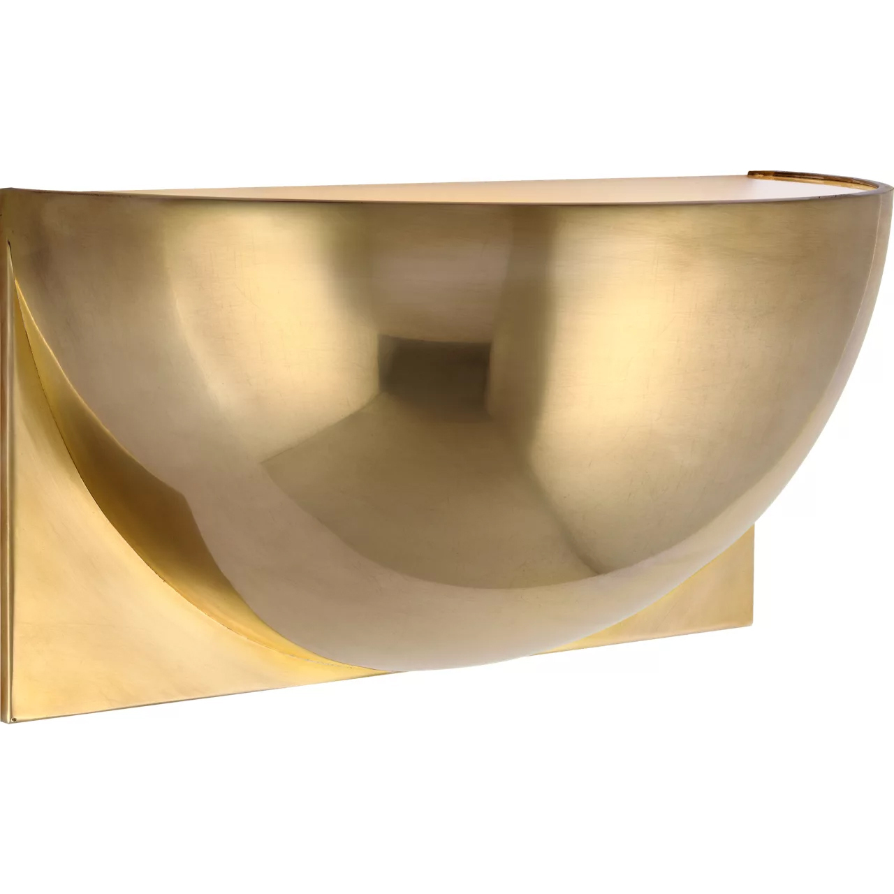 Peter Bristol Quarter Sphere LED 10 inch Natural Brass Wall Light, Small