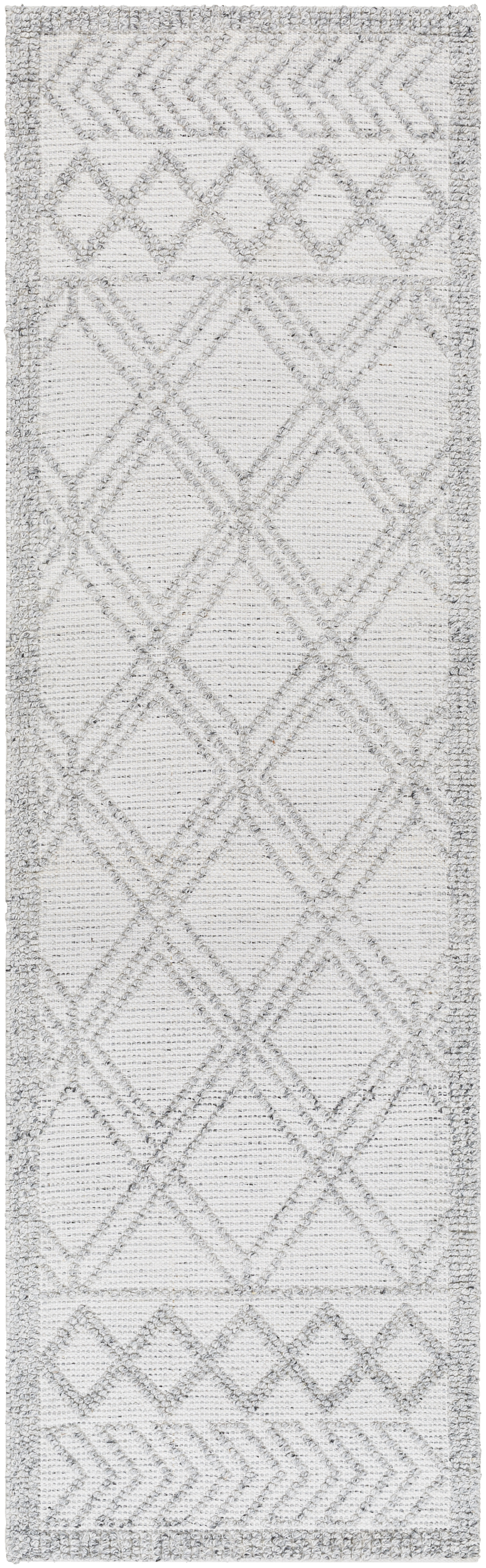 Napoli 96 X 30 inch White Rug, Runner