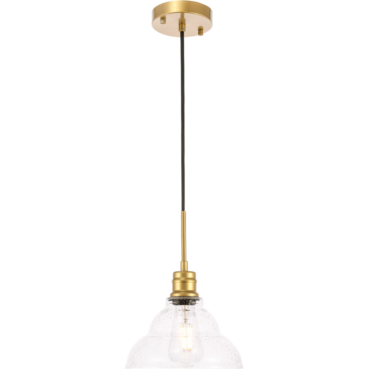 Gil 1 Light 8.5 inch Brass Pendant Ceiling Light