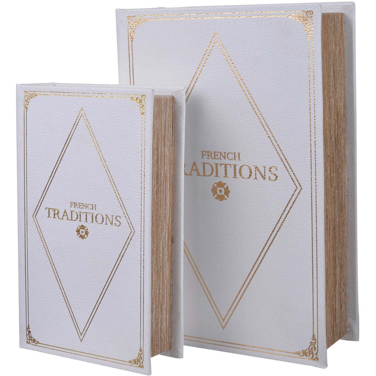 Book 6.9 X 2.6 inch White/Gold Box
