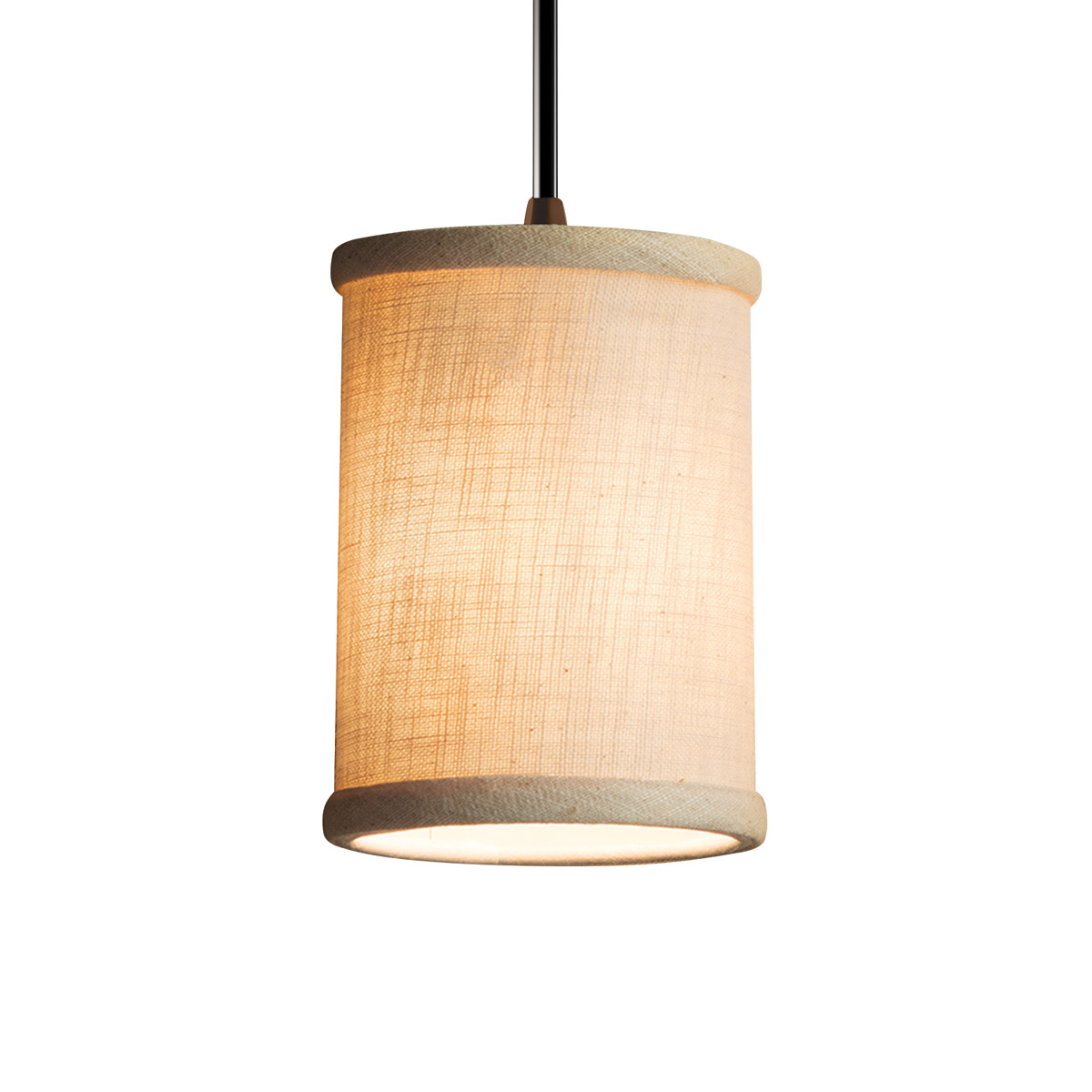 Textile LED 4 inch Matte Black Pendant Ceiling Light