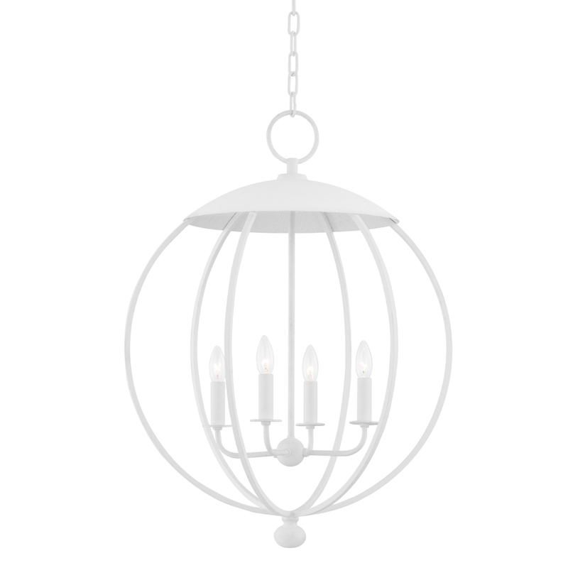Wesley 4 Light 24 inch White Plaster Pendant Ceiling Light