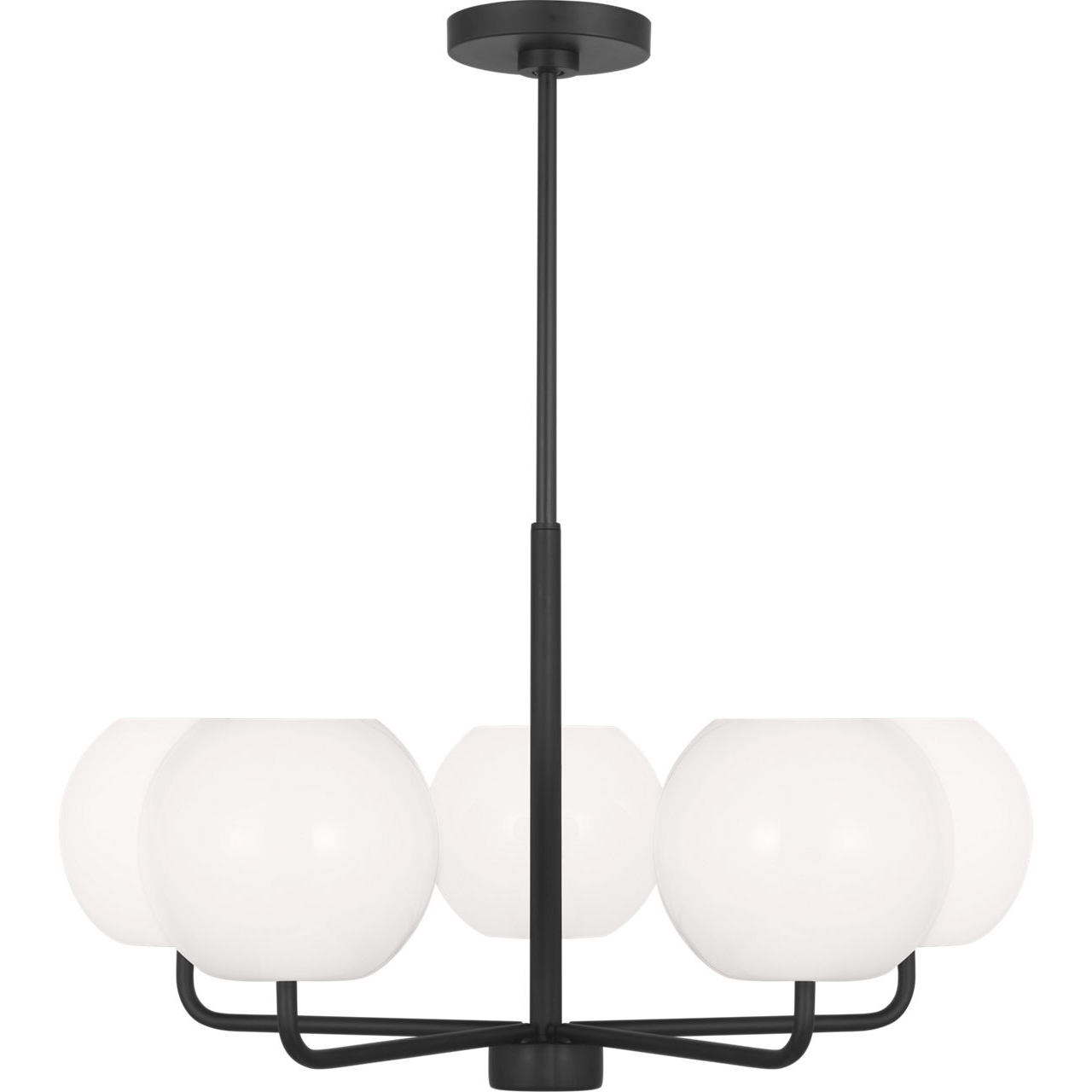 Rory 5 Light 21 inch Midnight Black Chandelier Ceiling Light