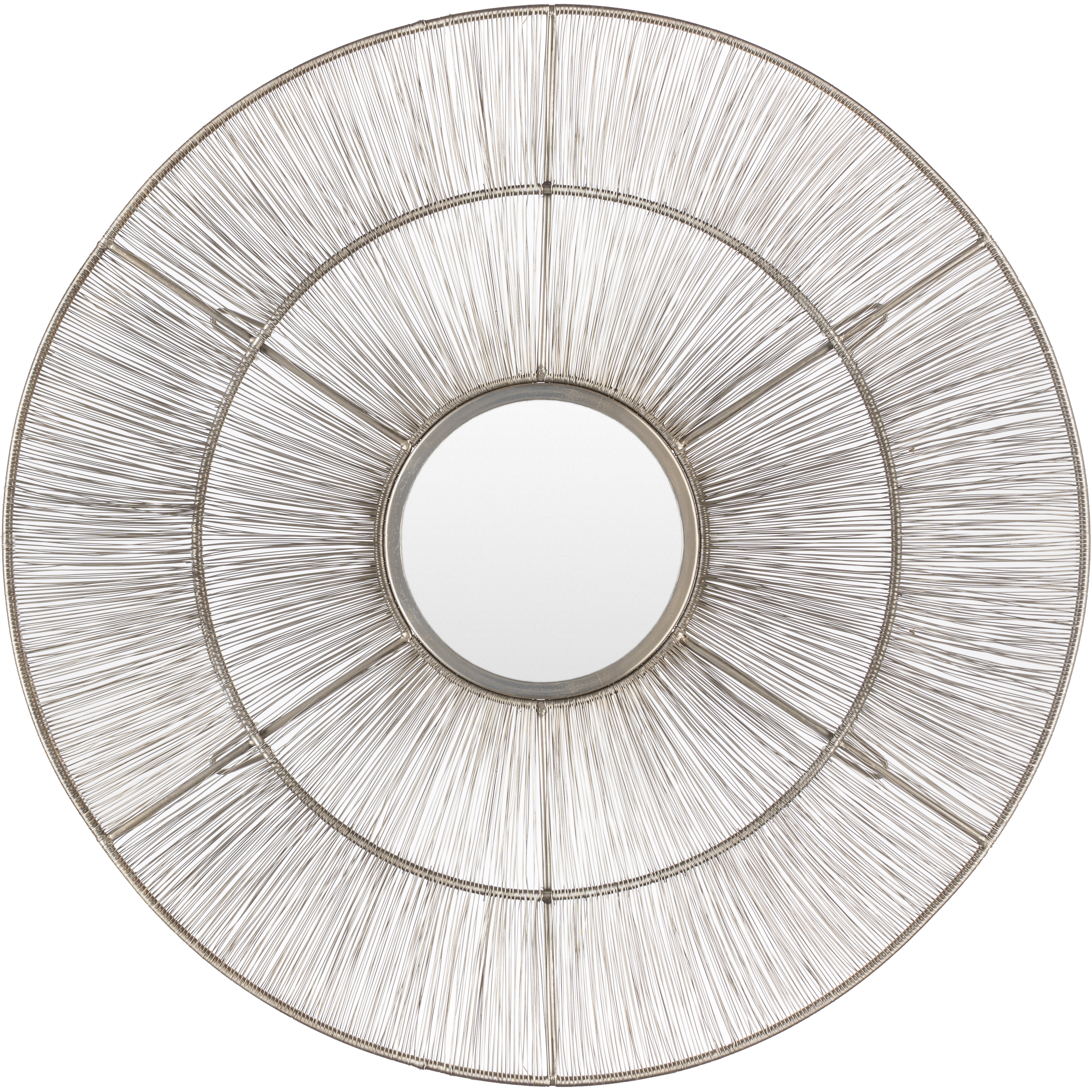 Topola 36 X 36 inch Light Grey Mirror, Round