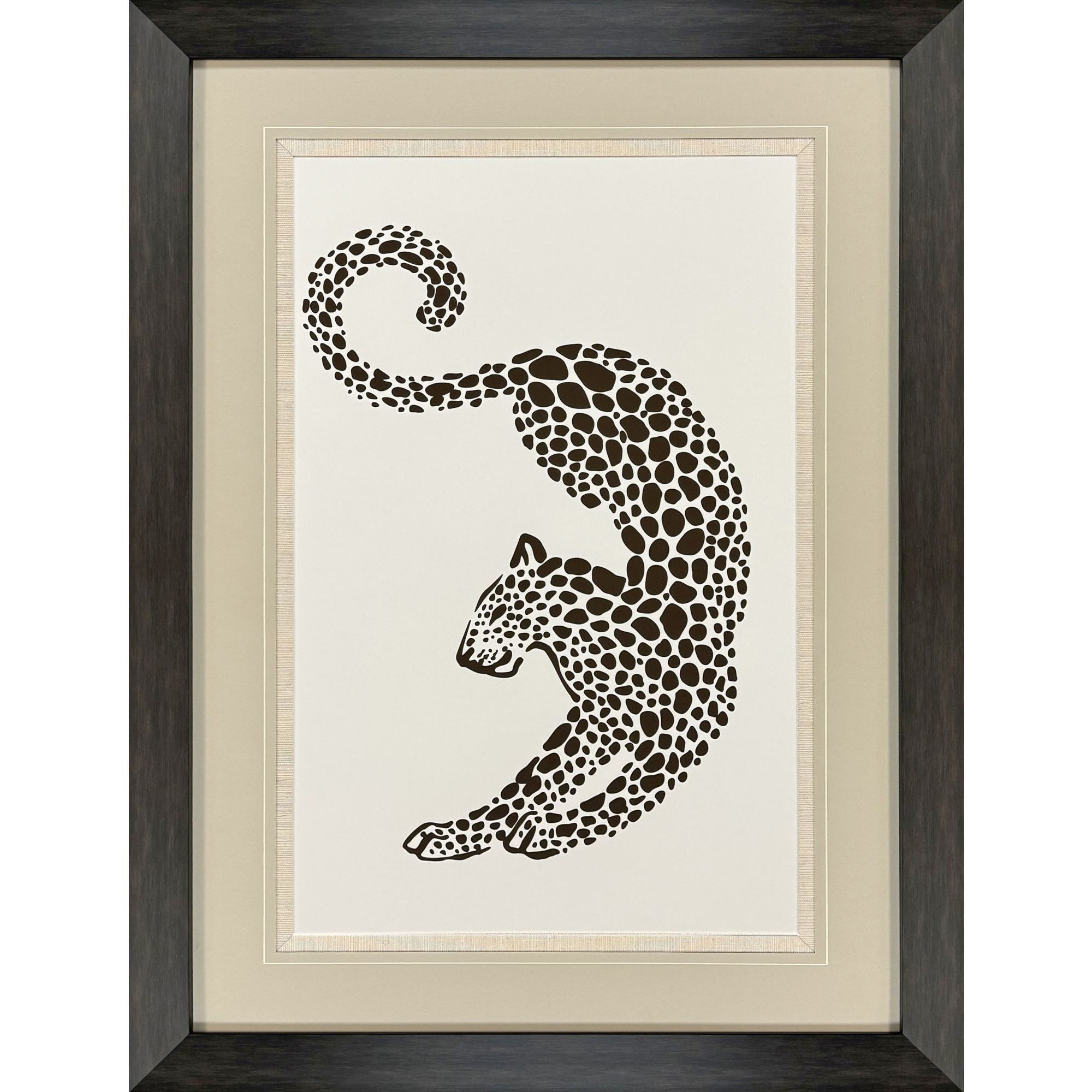 Spectacular Spots Brown and Beige and Sepia Framed Art