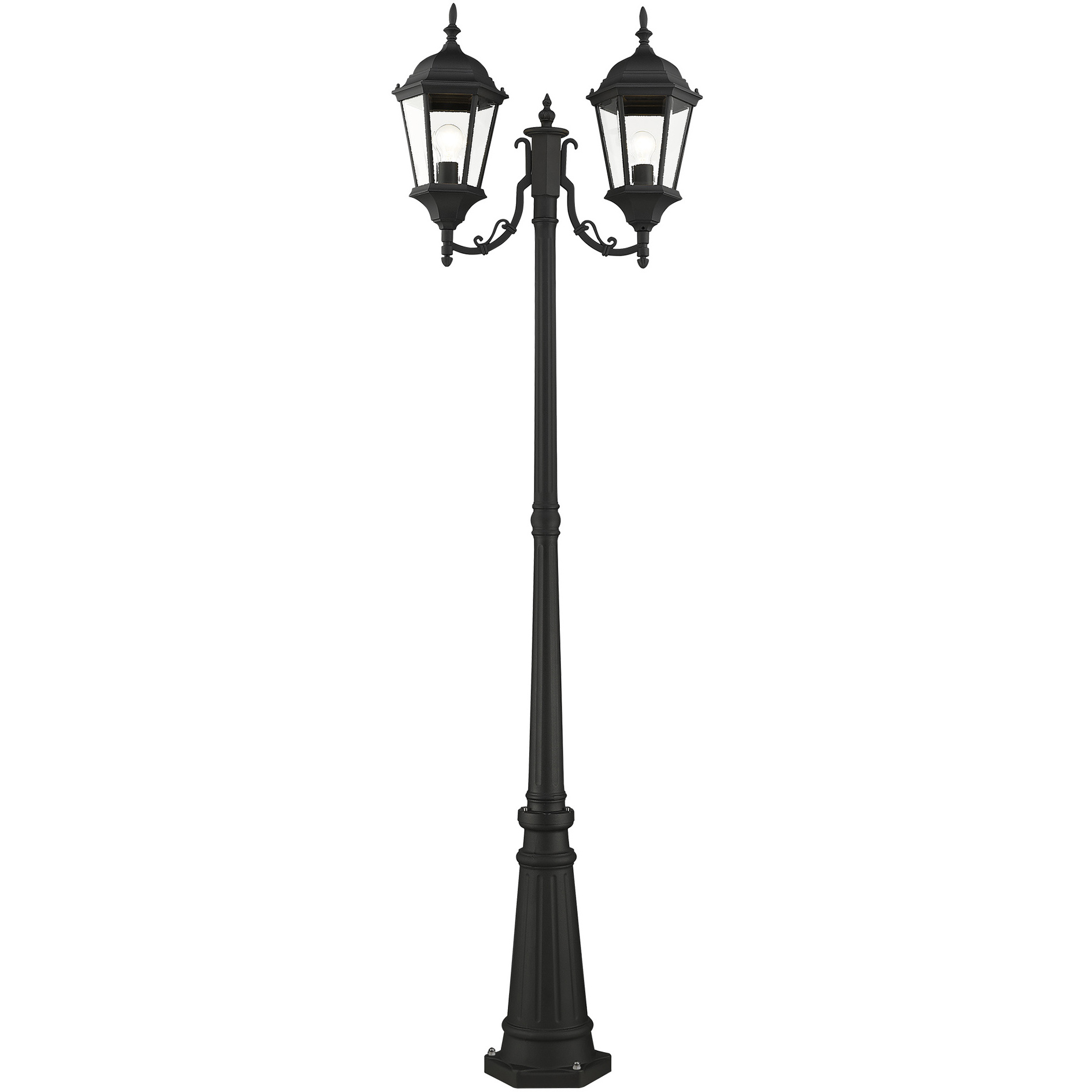 Hamilton 2 Light 86 inch Textured Black Outdoor Post Light