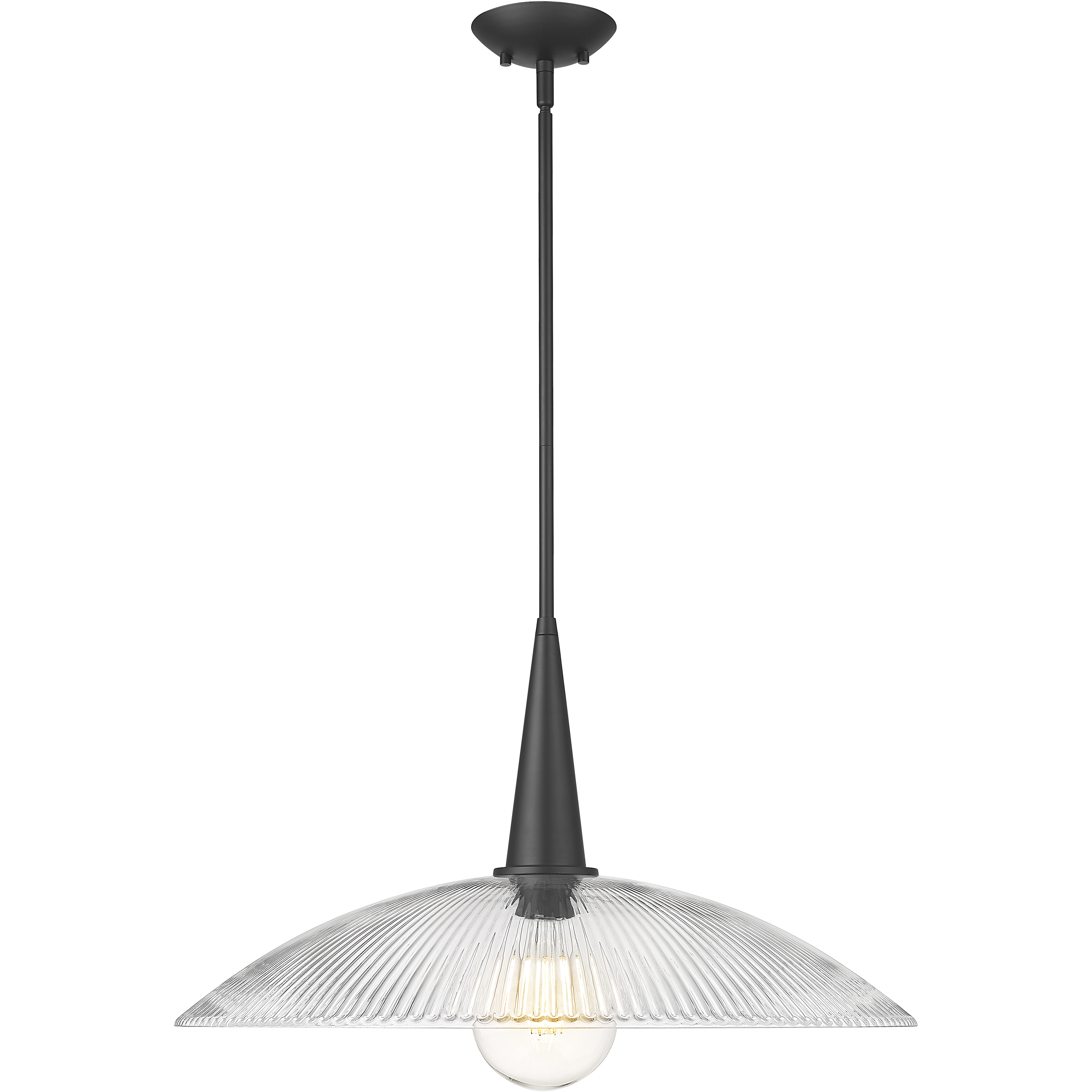 Lunelle 1 Light 24 inch Matte Black Pendant Ceiling Light