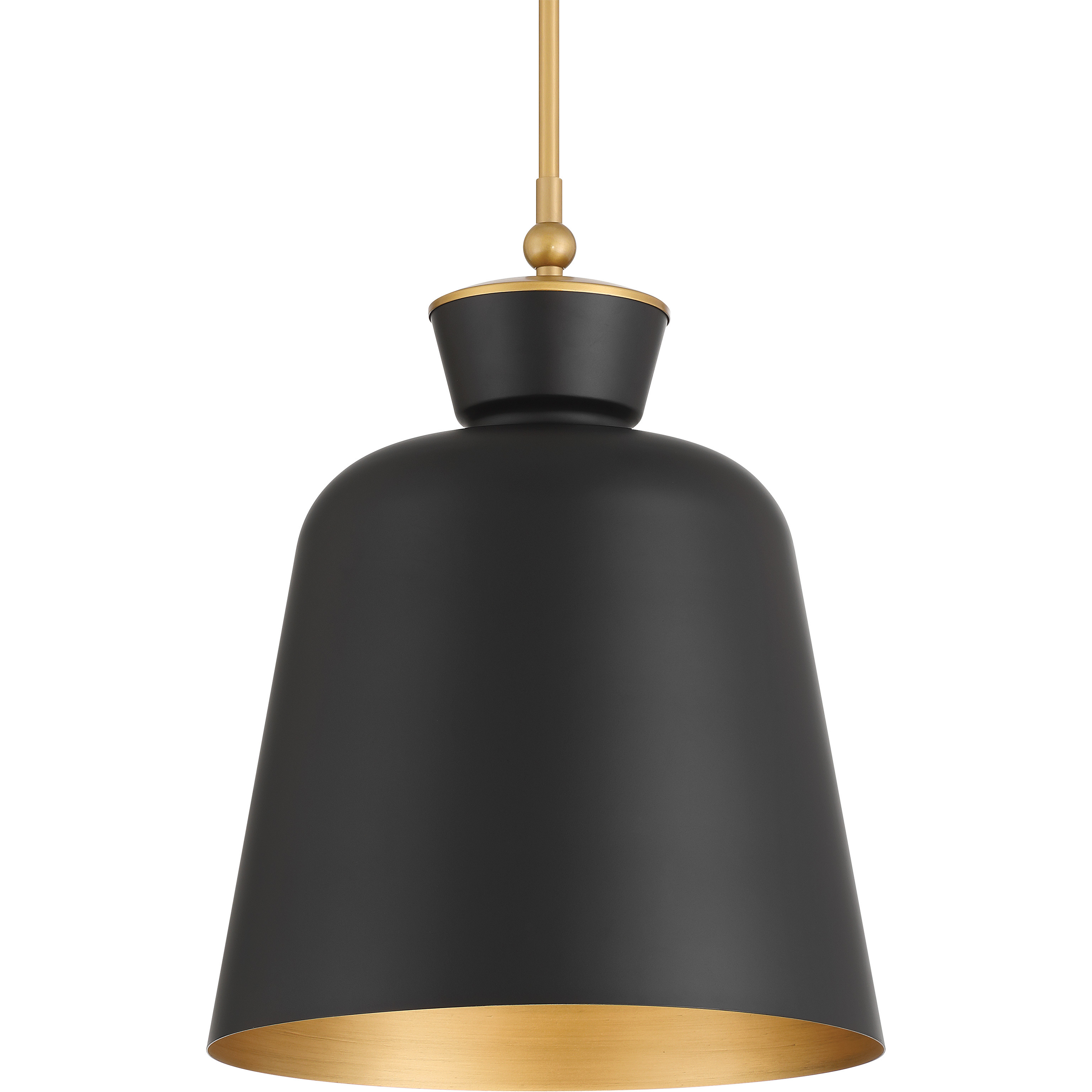 Holloway 1 Light 15 inch Legacy Brass and Dark Matte Black Pendant Ceiling Light