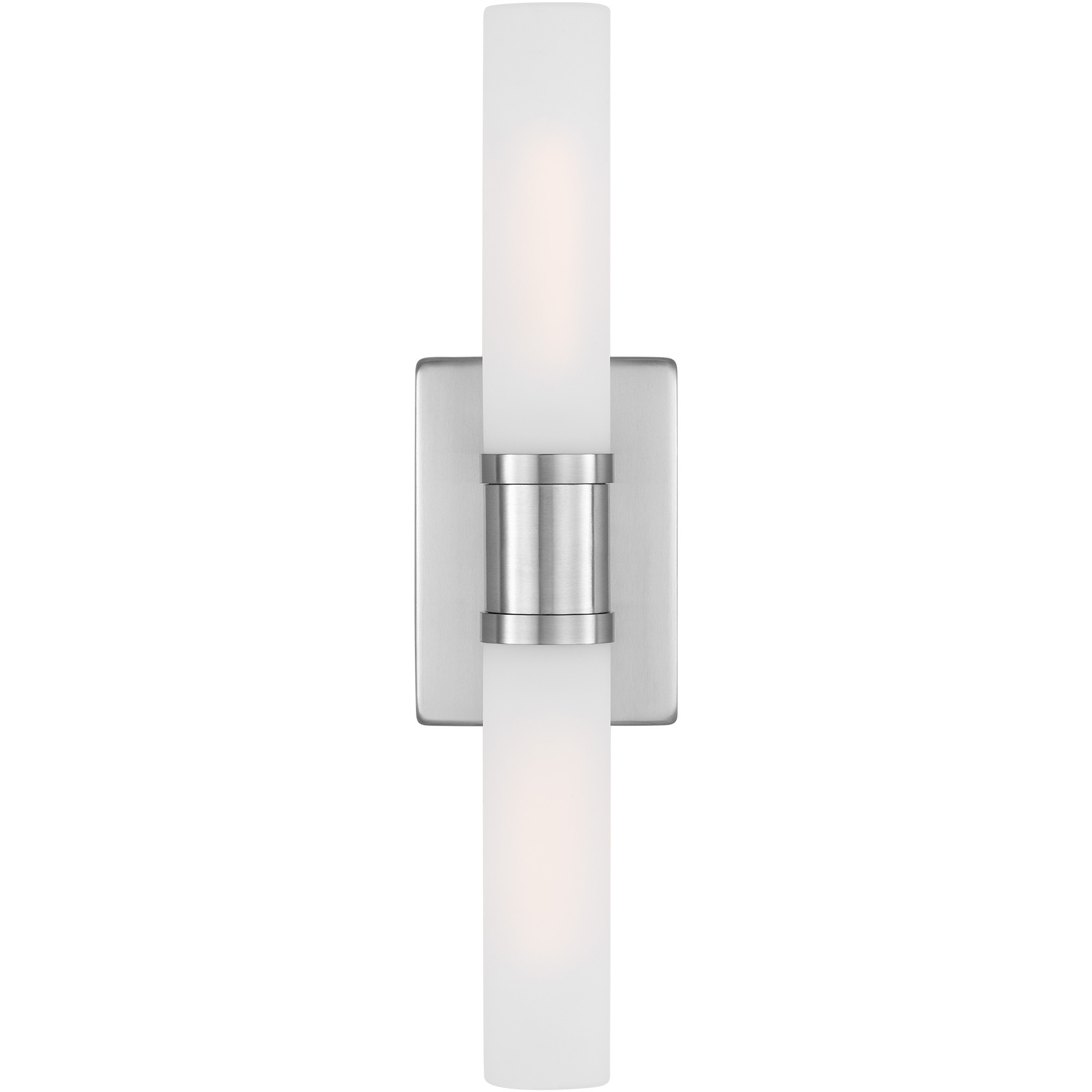 Keaton 2 Light 5 inch Brushed Nickel Bath Vanity Wall Light in Satin Etched Glass