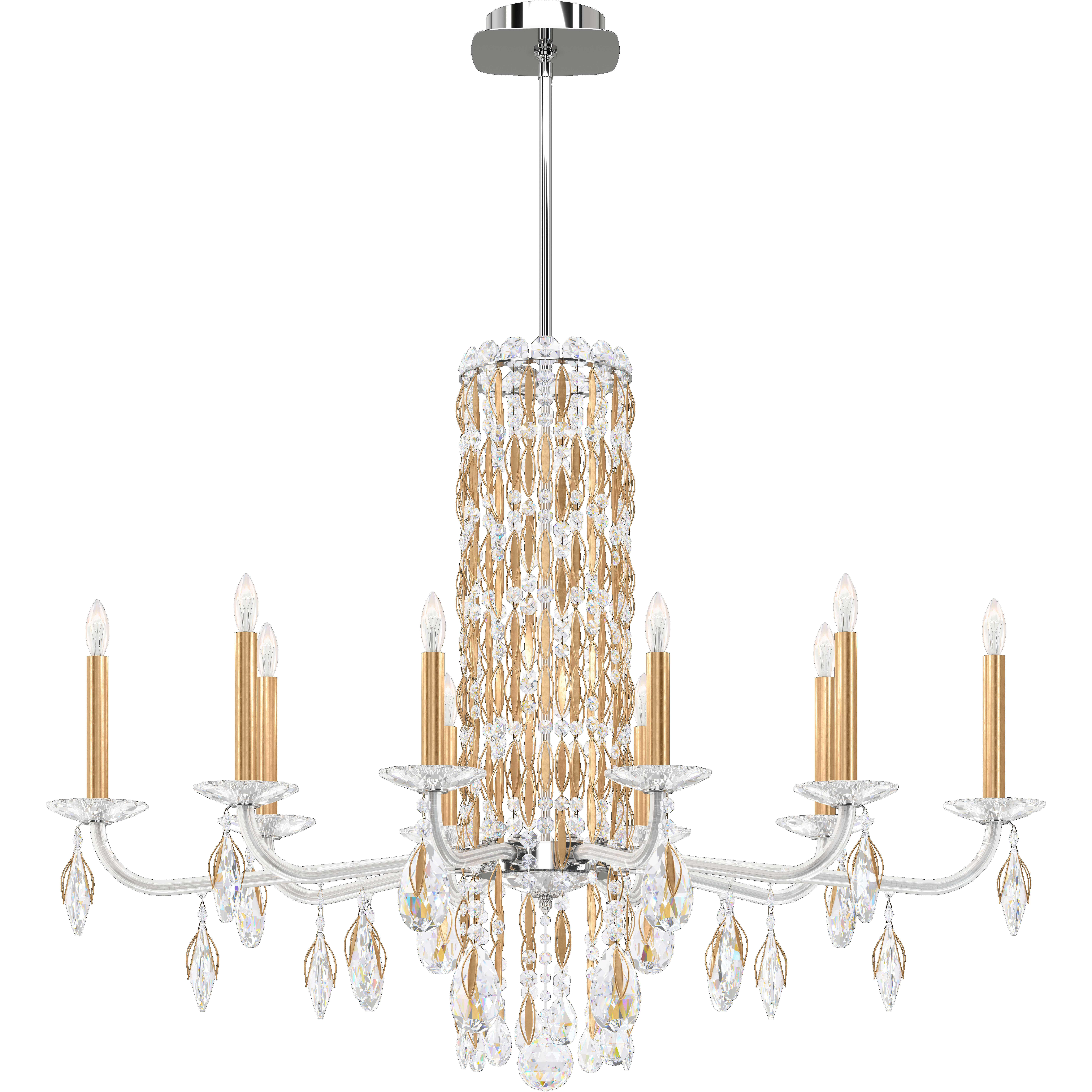 Siena 10 Light 40.5 inch Heirloom Gold Chandelier Ceiling Light in Heritage, No Spikes