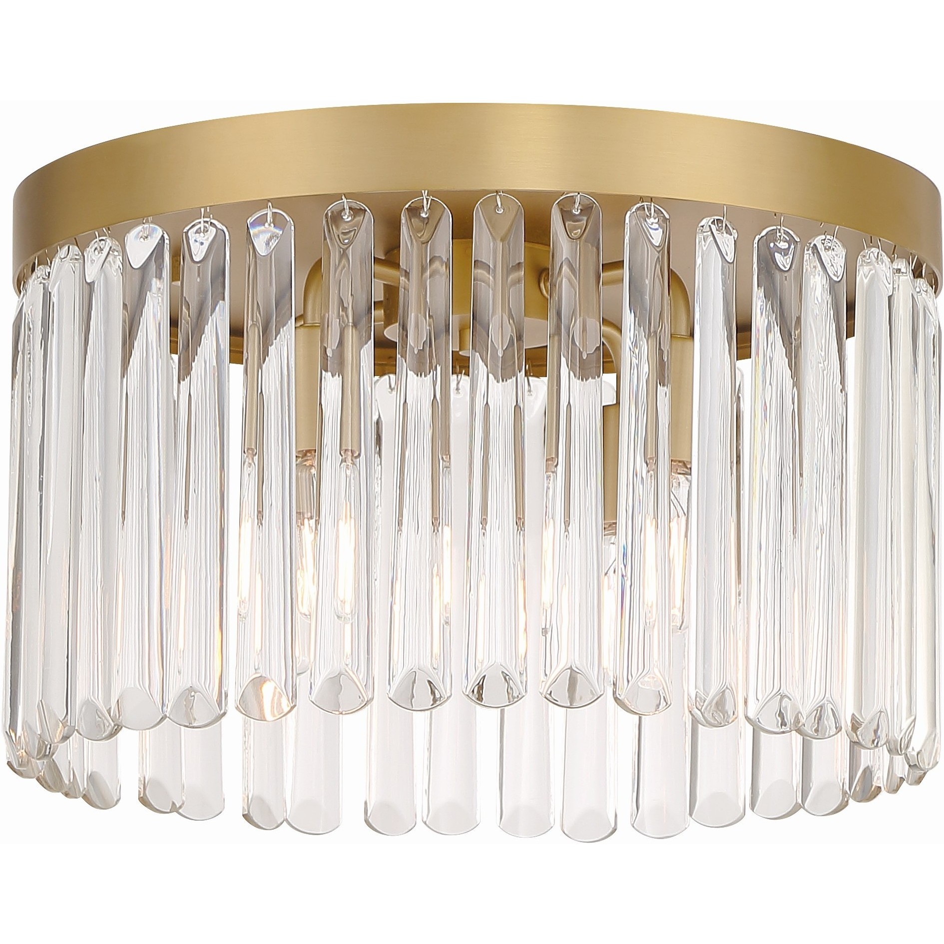 Emory 4 Light 15 inch Modern Gold Flush Ceiling Light