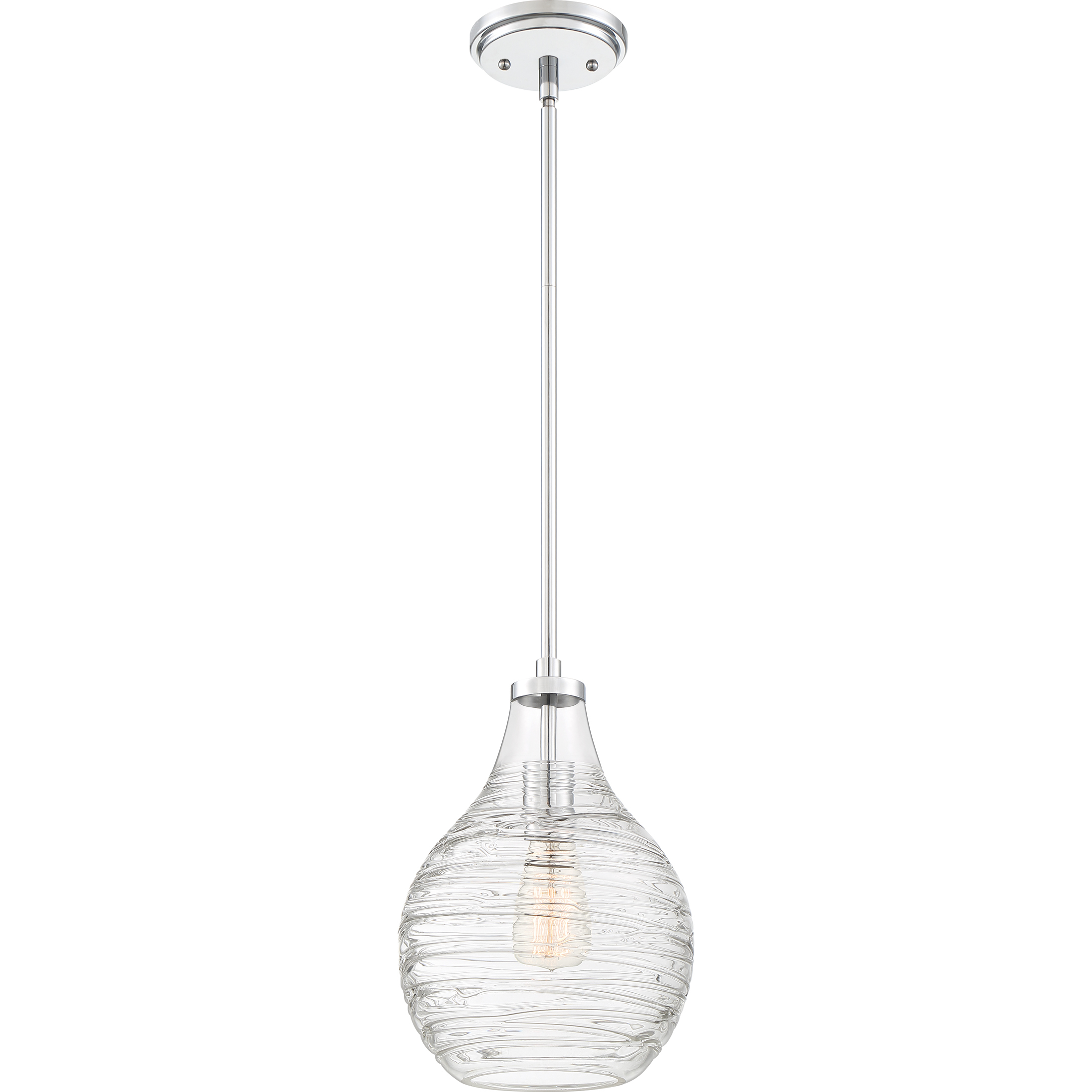Genie 1 Light 8.75 inch Polished Chrome Mini Pendant Ceiling Light