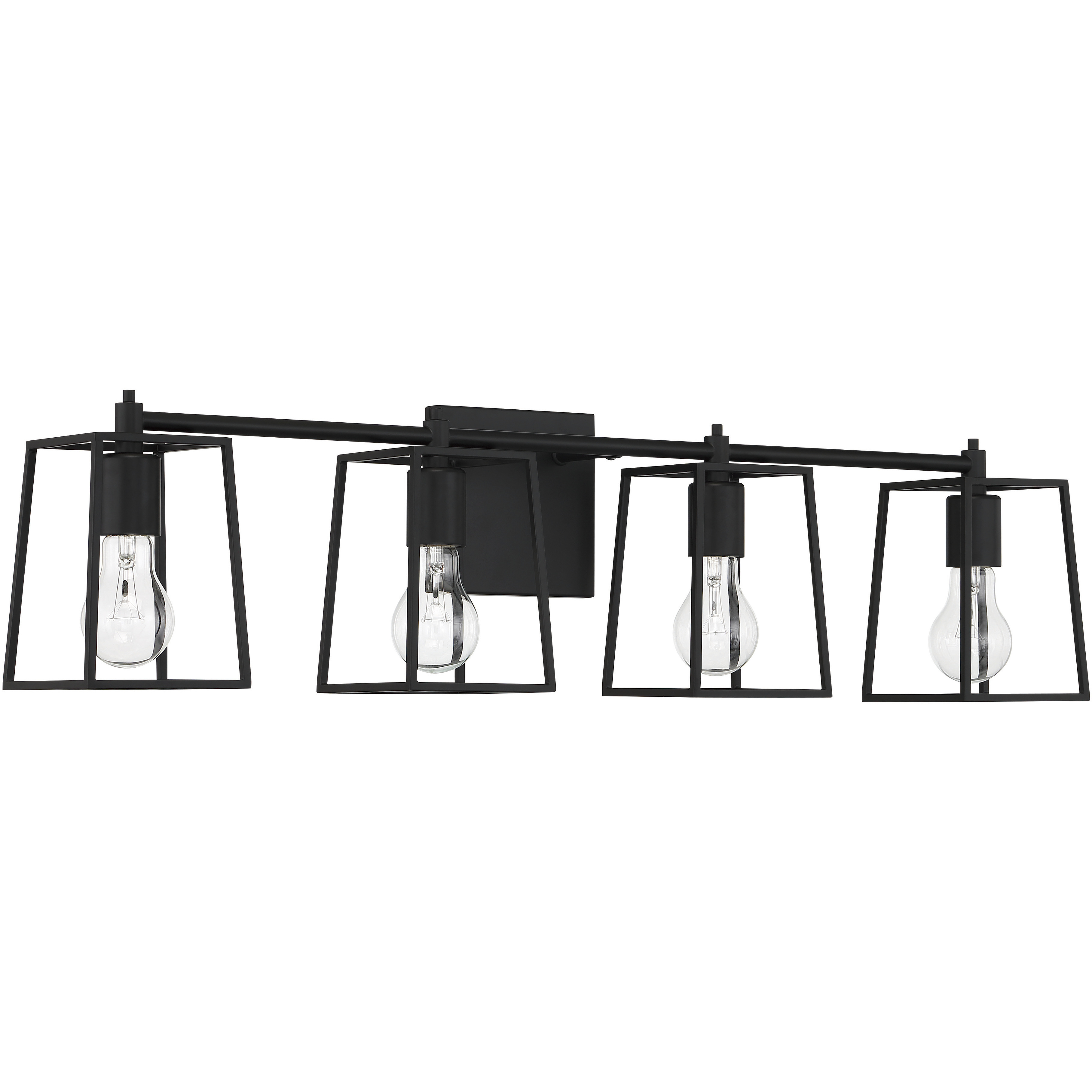 Dunn 4 Light 32 inch Flat Black Vanity Light Wall Light